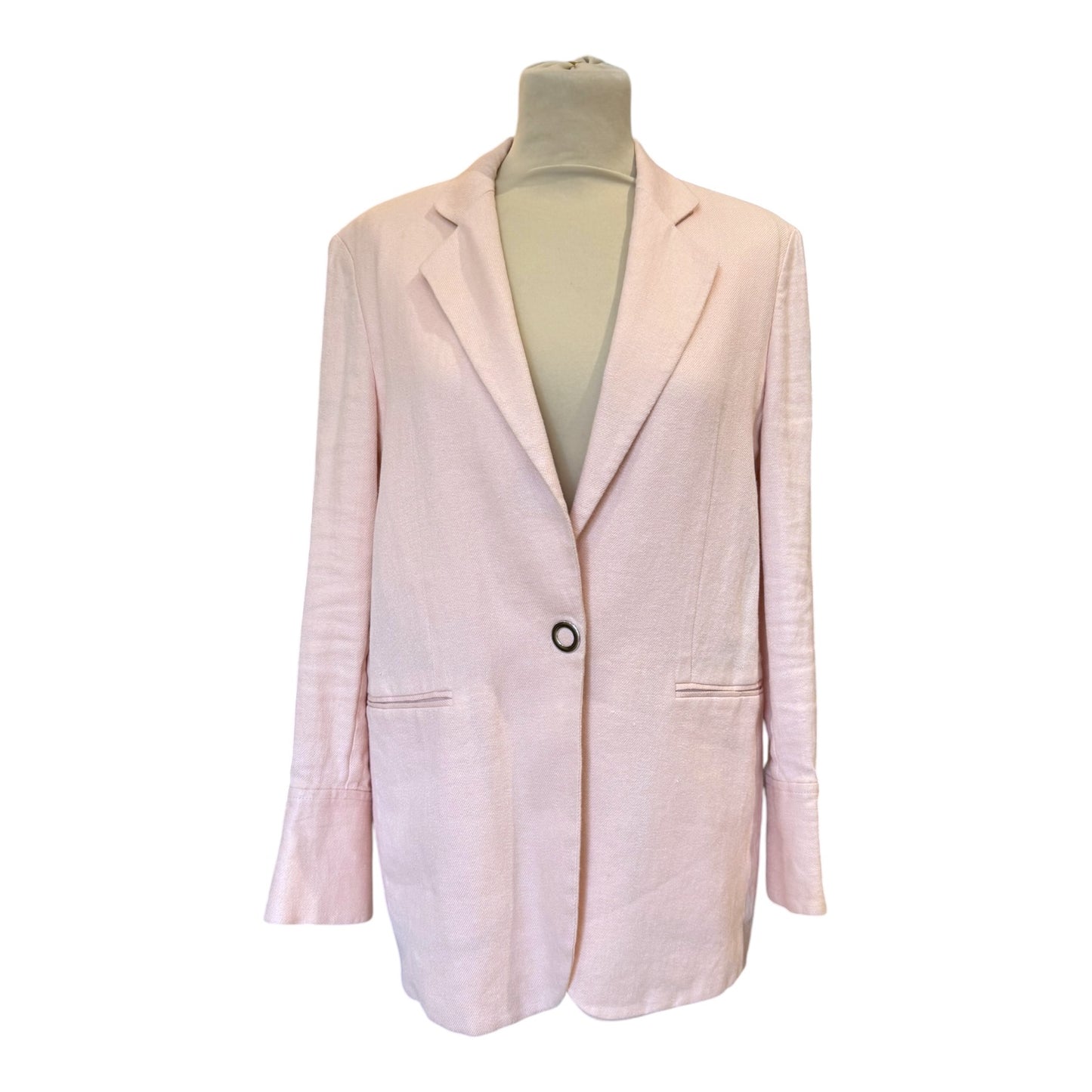 Boss Jizena Pink Linen Blazer - 10/12