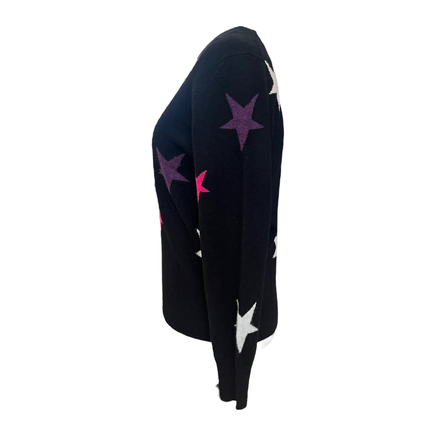 NEW Autograph Black and Pink Star Cashmere Jumper