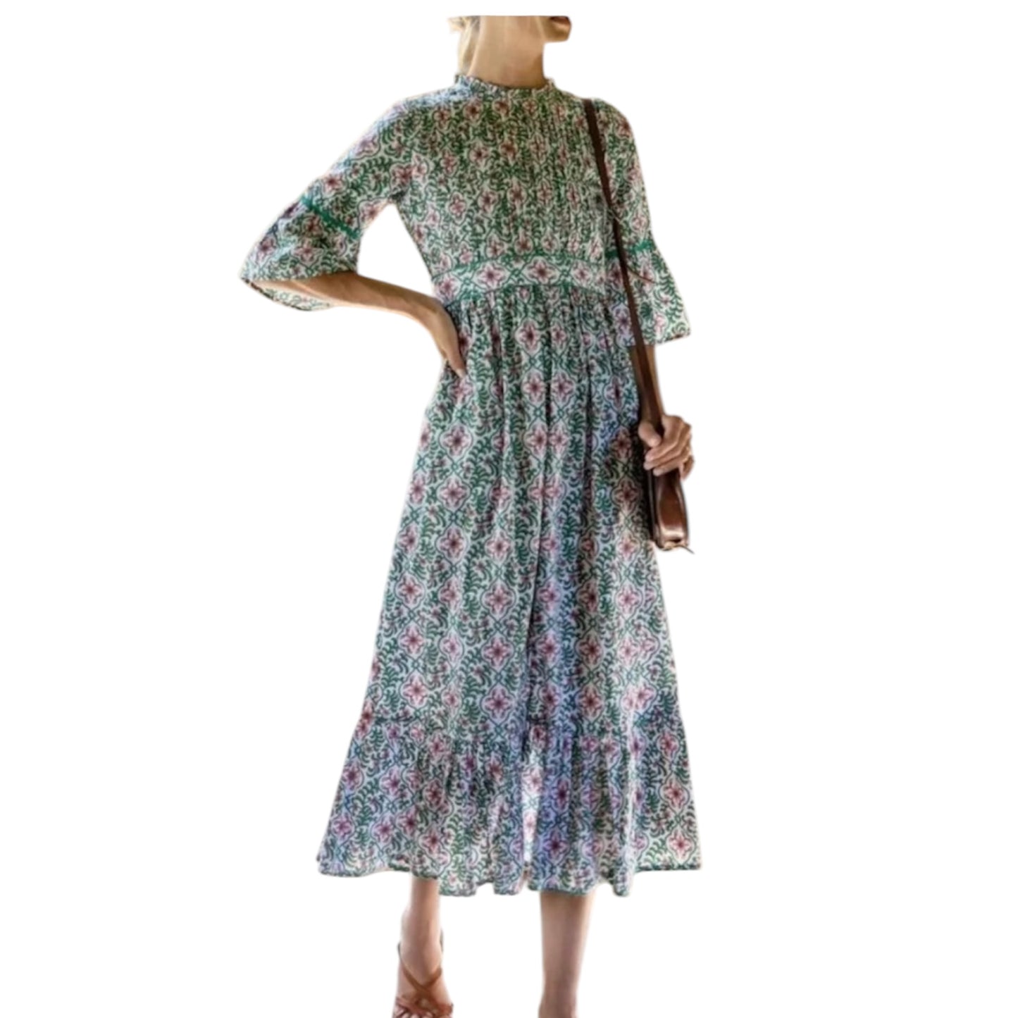 Pink City Prints 'Retro Blush Savannah' Dress - 10