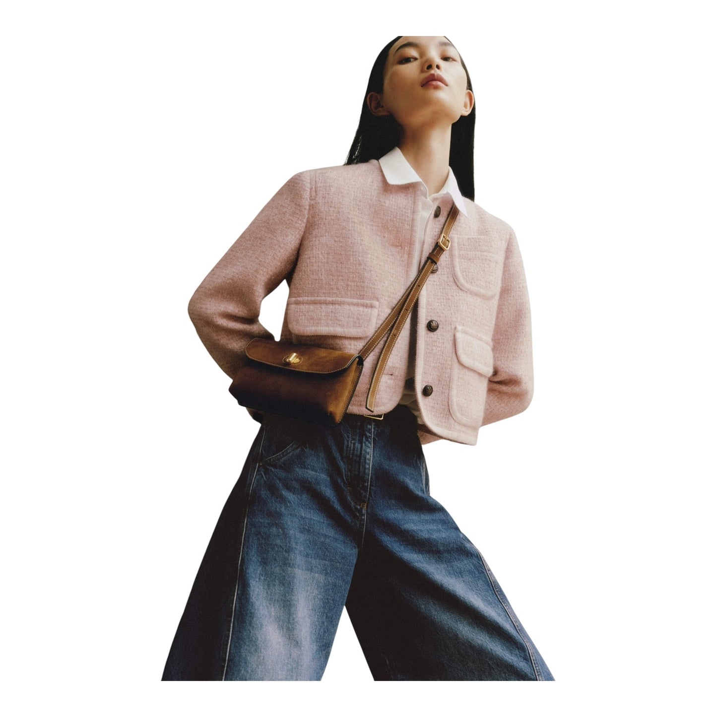 Me + Em Pink Effortless Boucle Jacket - 10