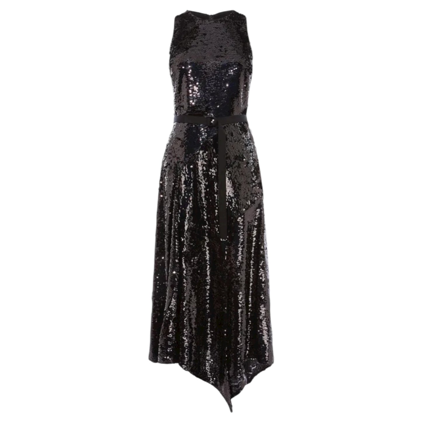 Karen Millen Black Sequin Midi Dress - 6/8