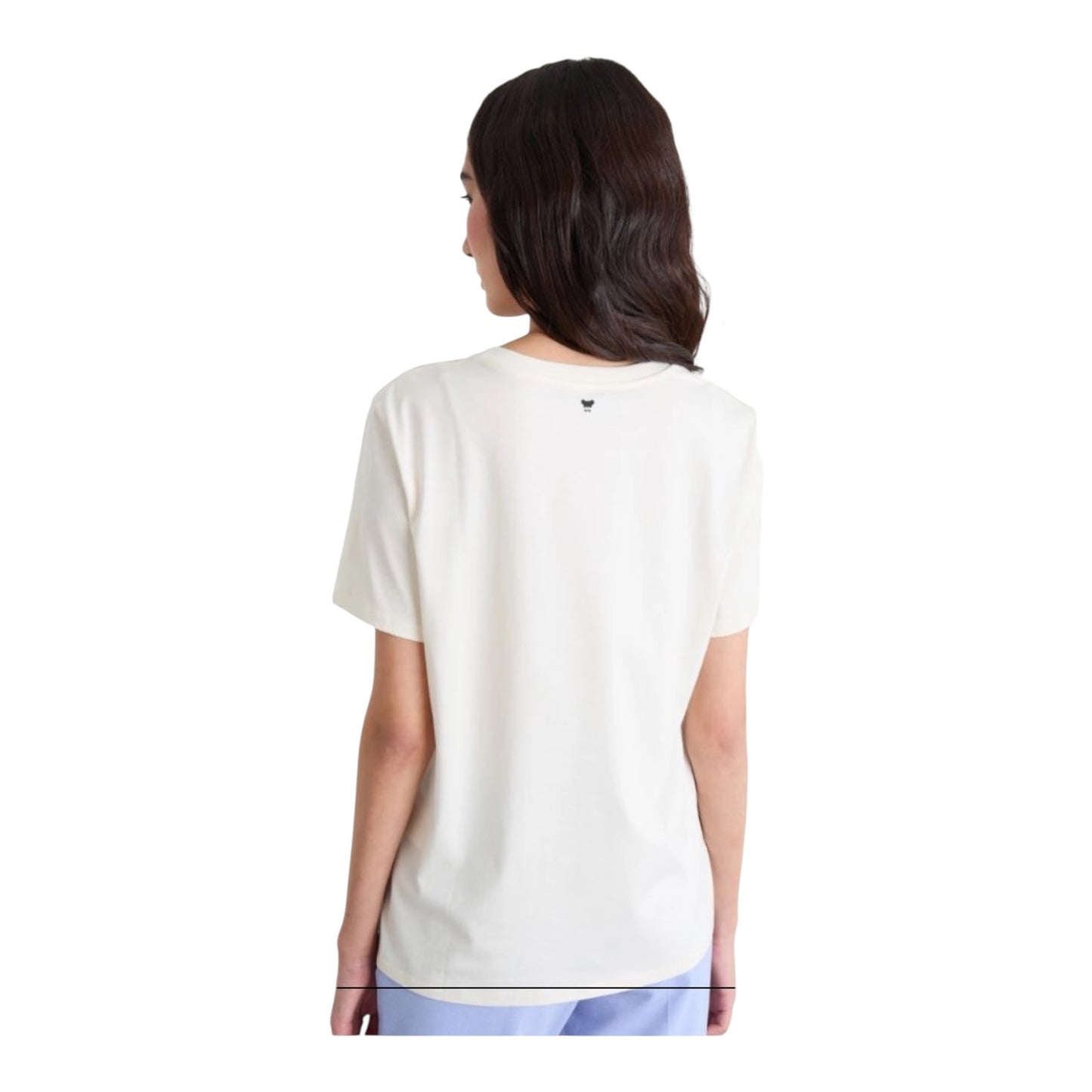 Weekend Max Mara Vello Mon Amour Cream Navy T Shirt - 10