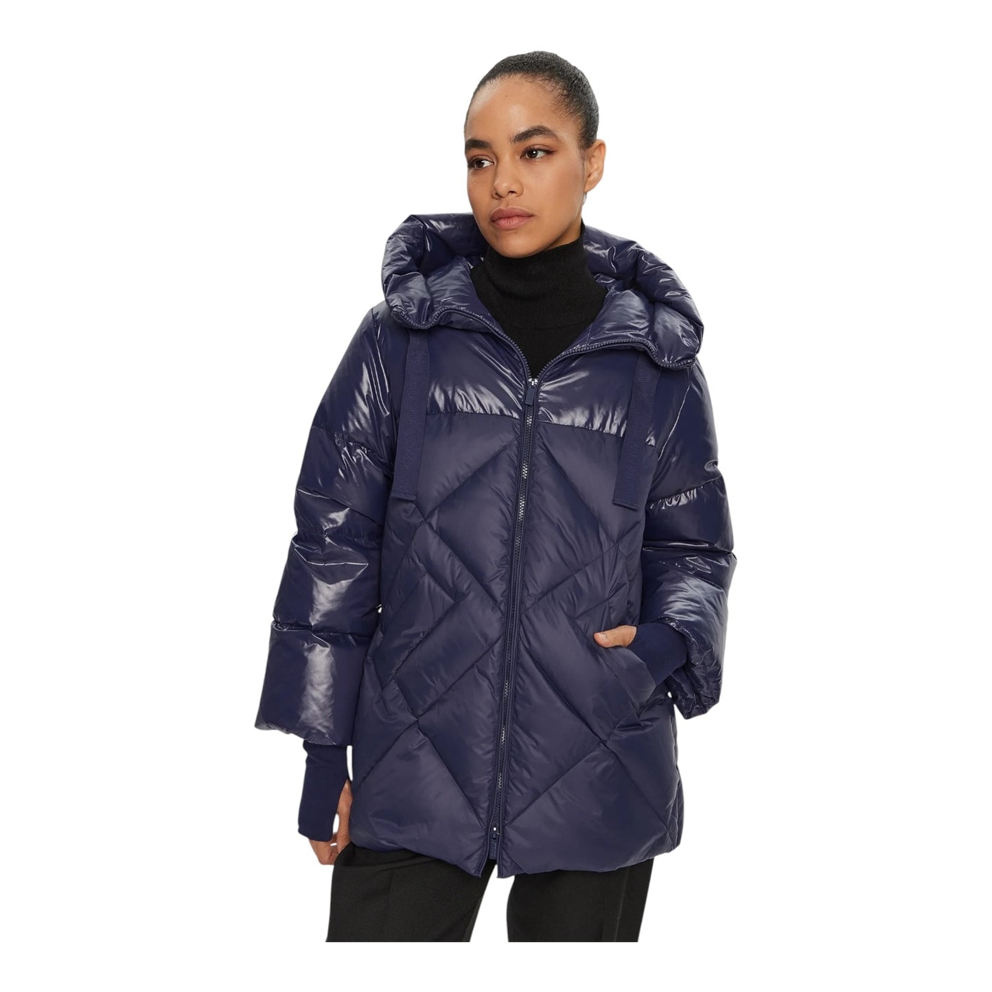 Marella Navy Puffer Coat - 8/10