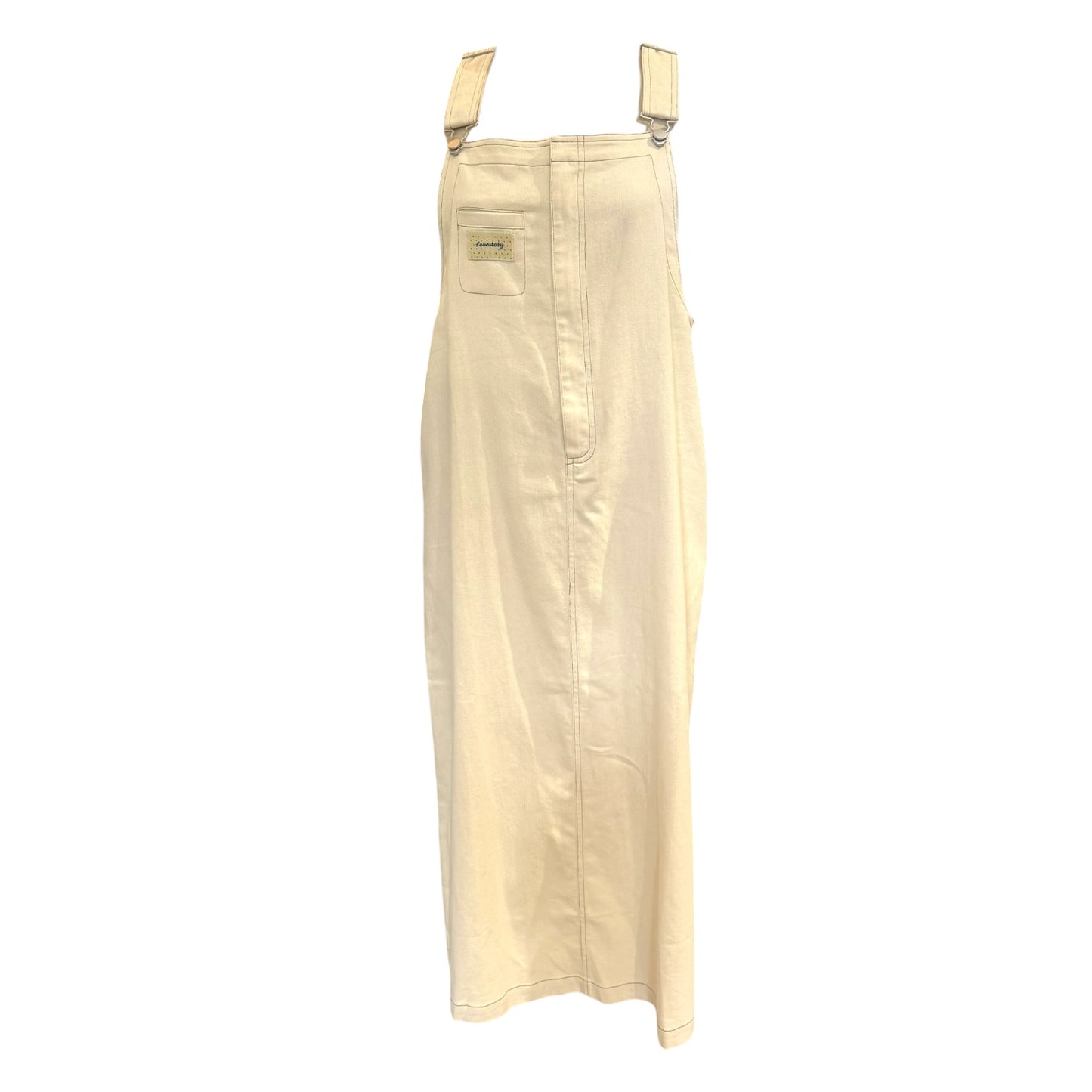 Costa Mani Cream Daylily Dungaree Dress - 10/12 - NEW