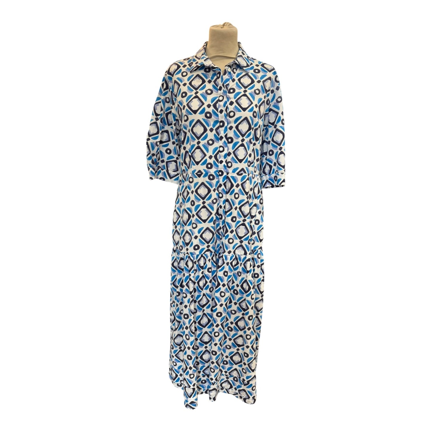Marella Danae Blue Printed Dress - 12