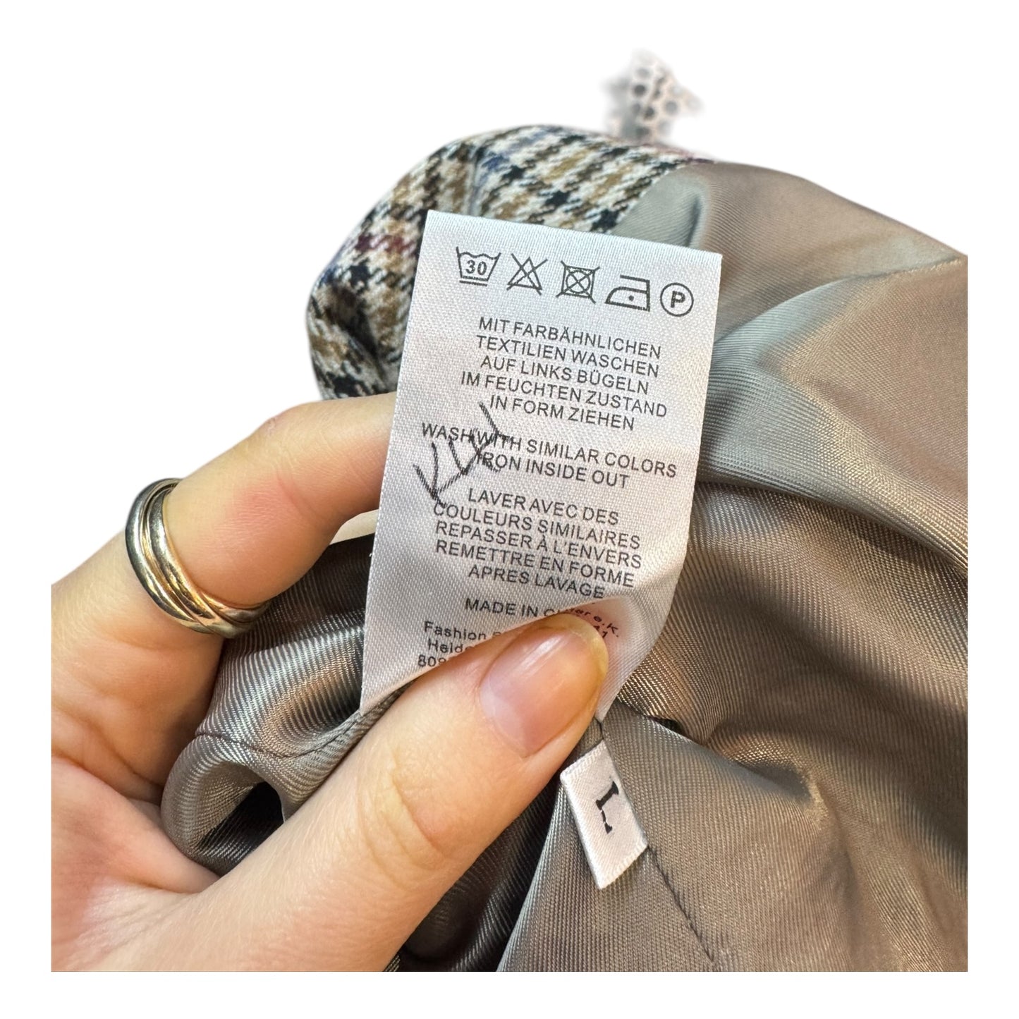 Herrlicher Brown Houndstooth Blazer - 12/14