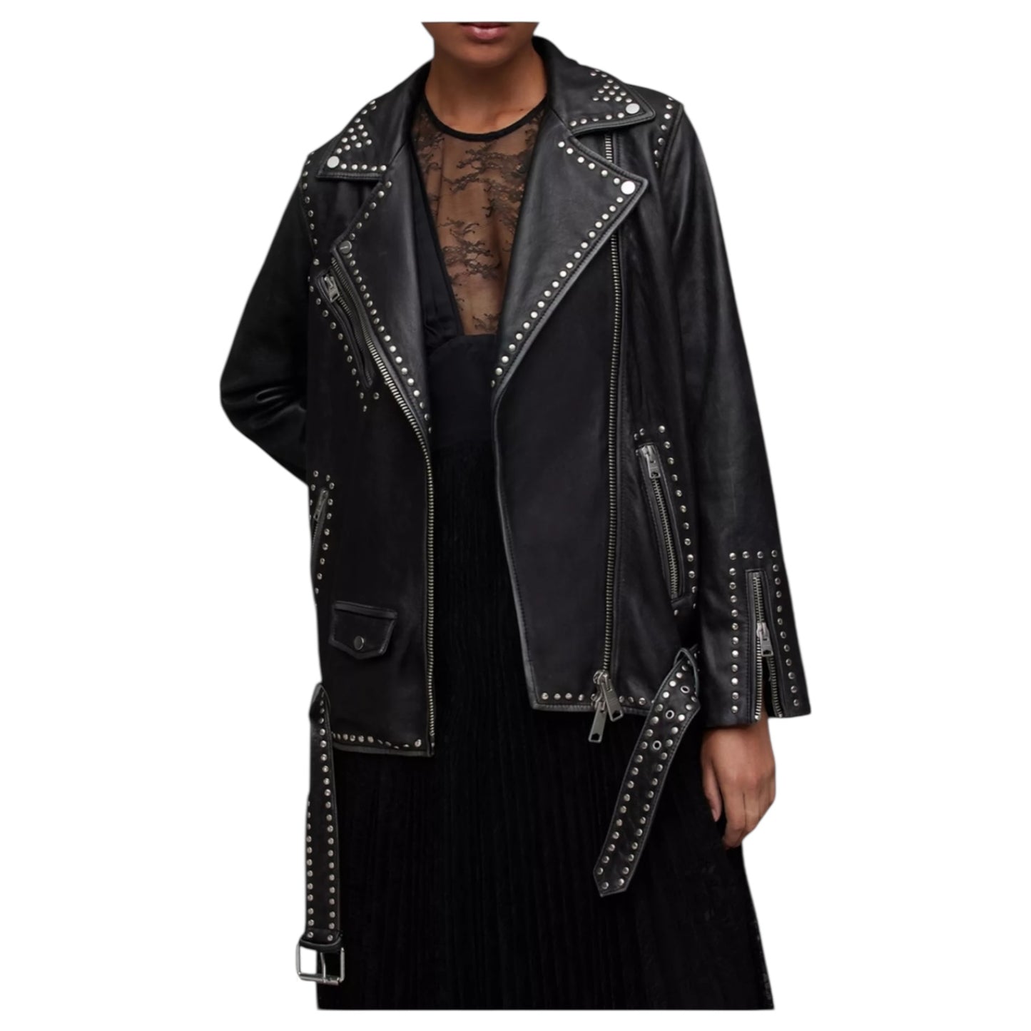 All Saints Billie Studded Biker Jacket - 10/12