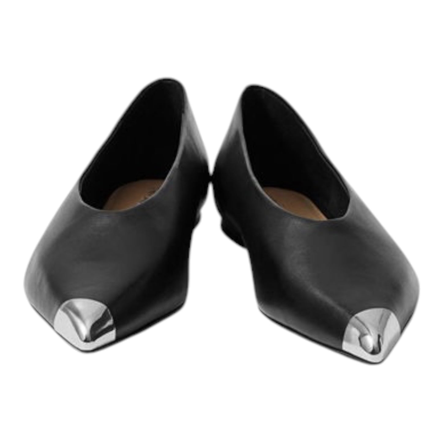 & Other Stories Silver-Cap Ballerina Flats - 40/7