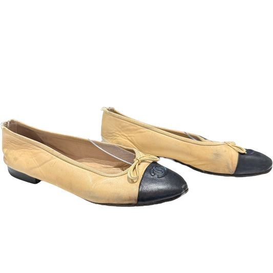Chanel Two Tone CC Ballet Pumps - 38.5 / 5.5