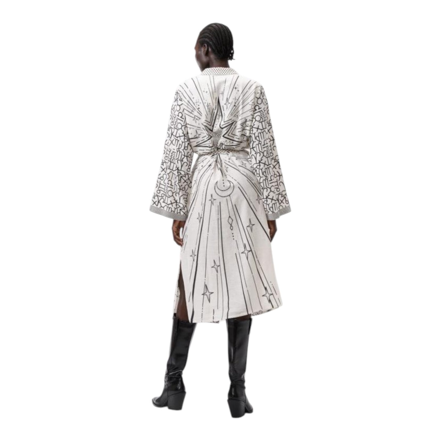 ME369 Zodiac Print Nova Linen Shirt Dress - 10