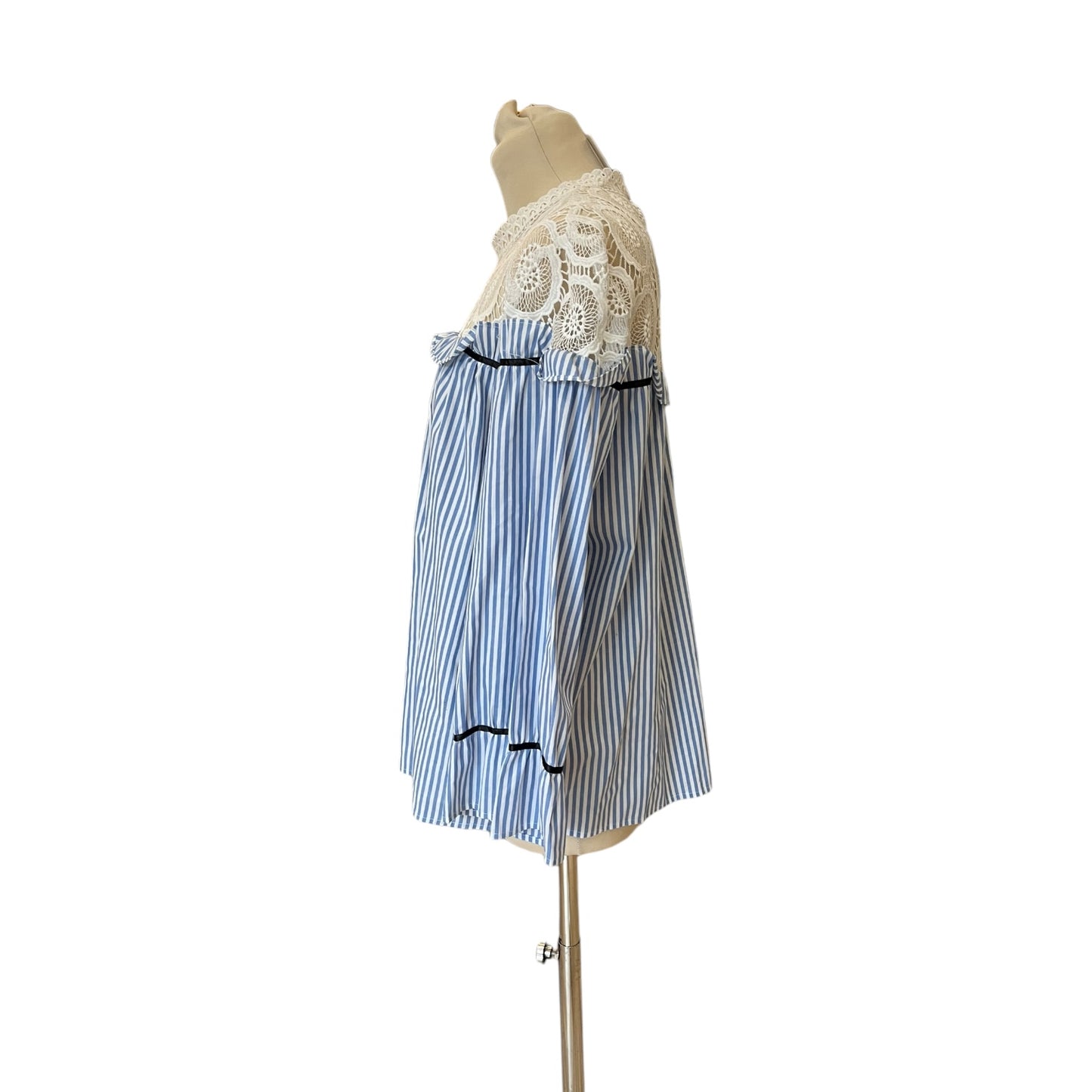 Sylvian Heach Blue and White Stripe Shirt - 14