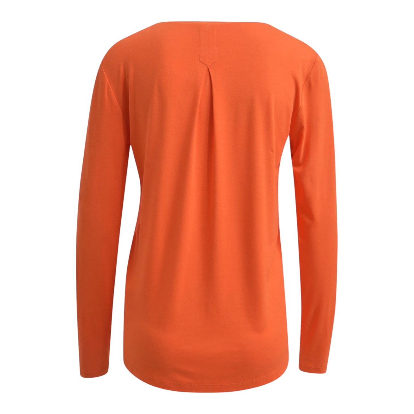Milano Orange Notch Neck Top - 10 - NEW