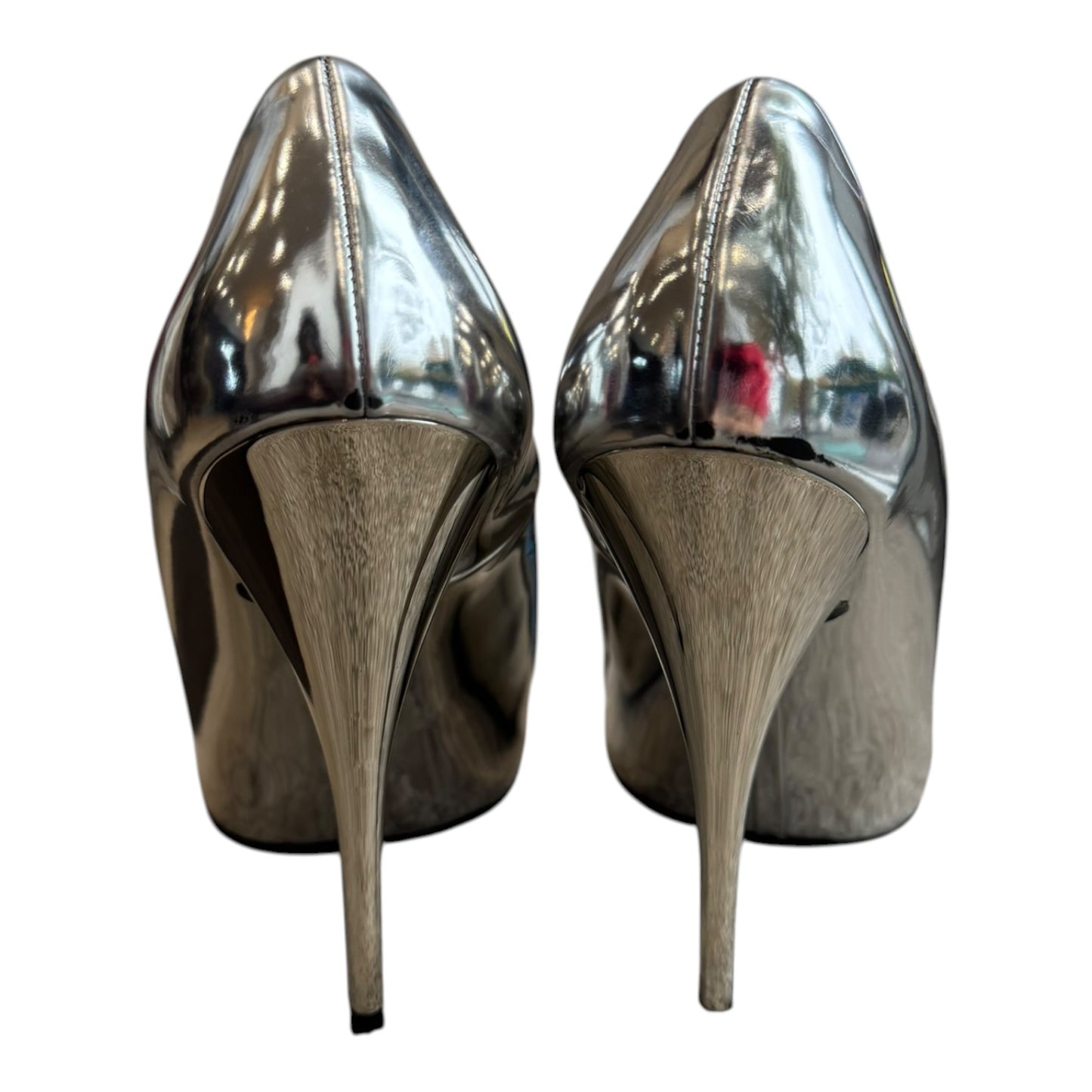 Stella McCartney Silver Metallic Indium Hackney Heels - 38/5