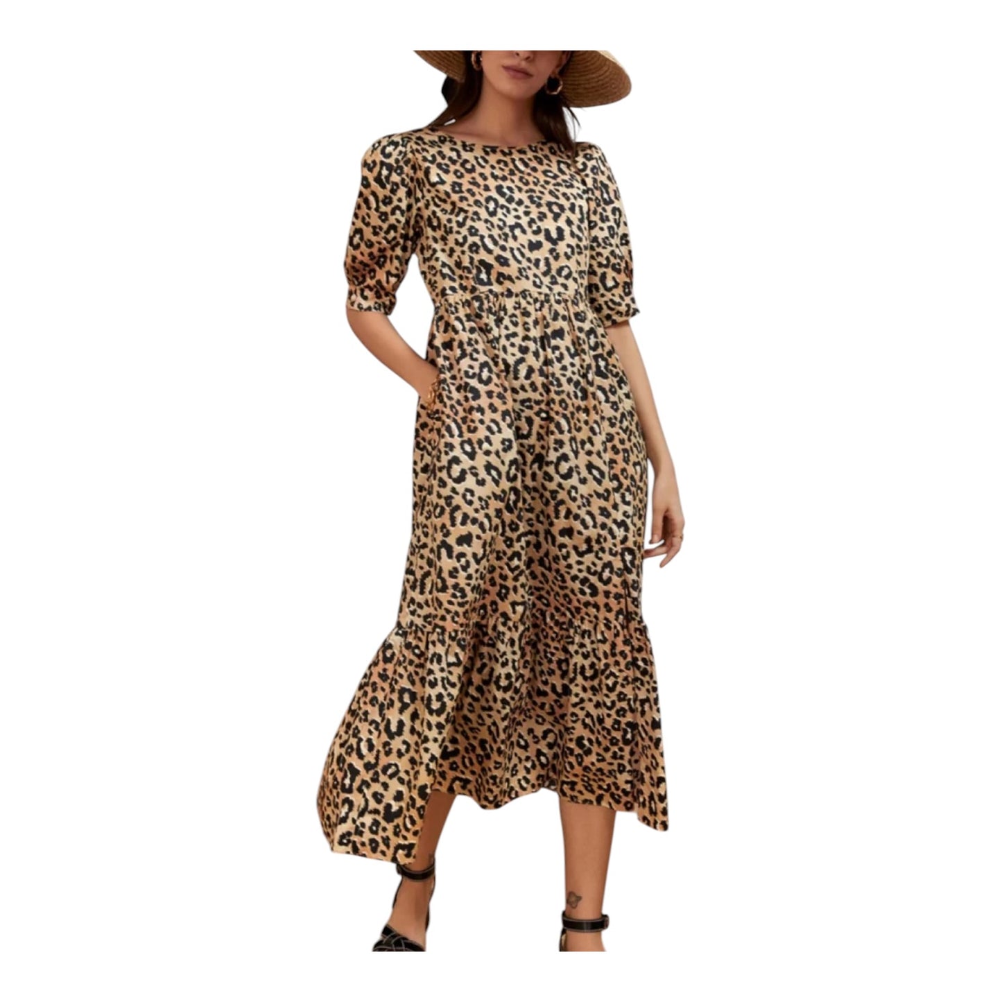 Kitri Animal Print Cotton Dress - 14