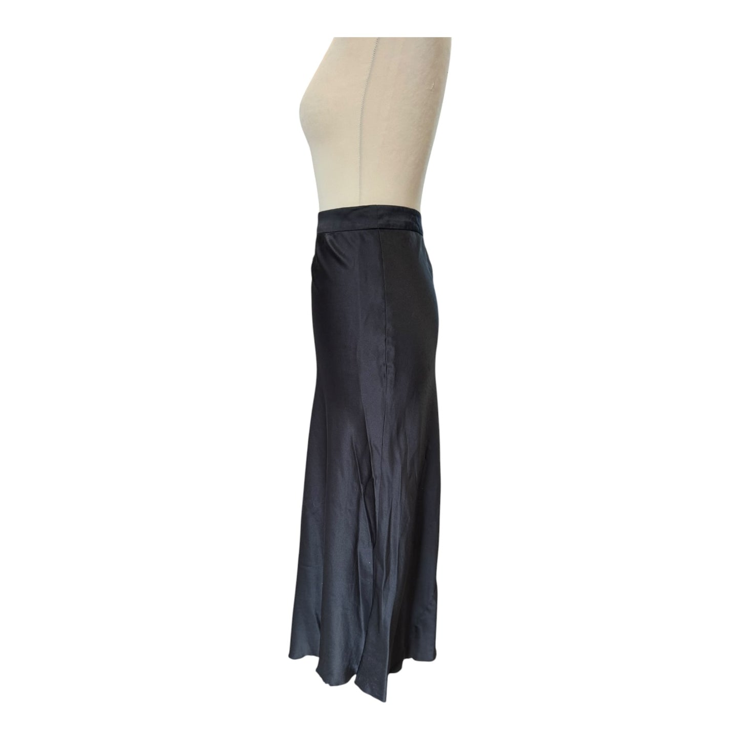 Raey Black Silk Slip Skirt - 16