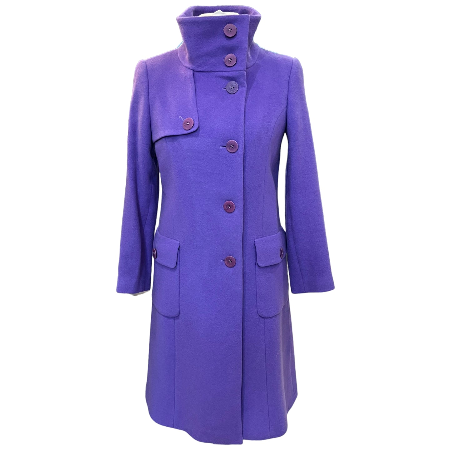 Paul Costelloe Purple Wool Coat