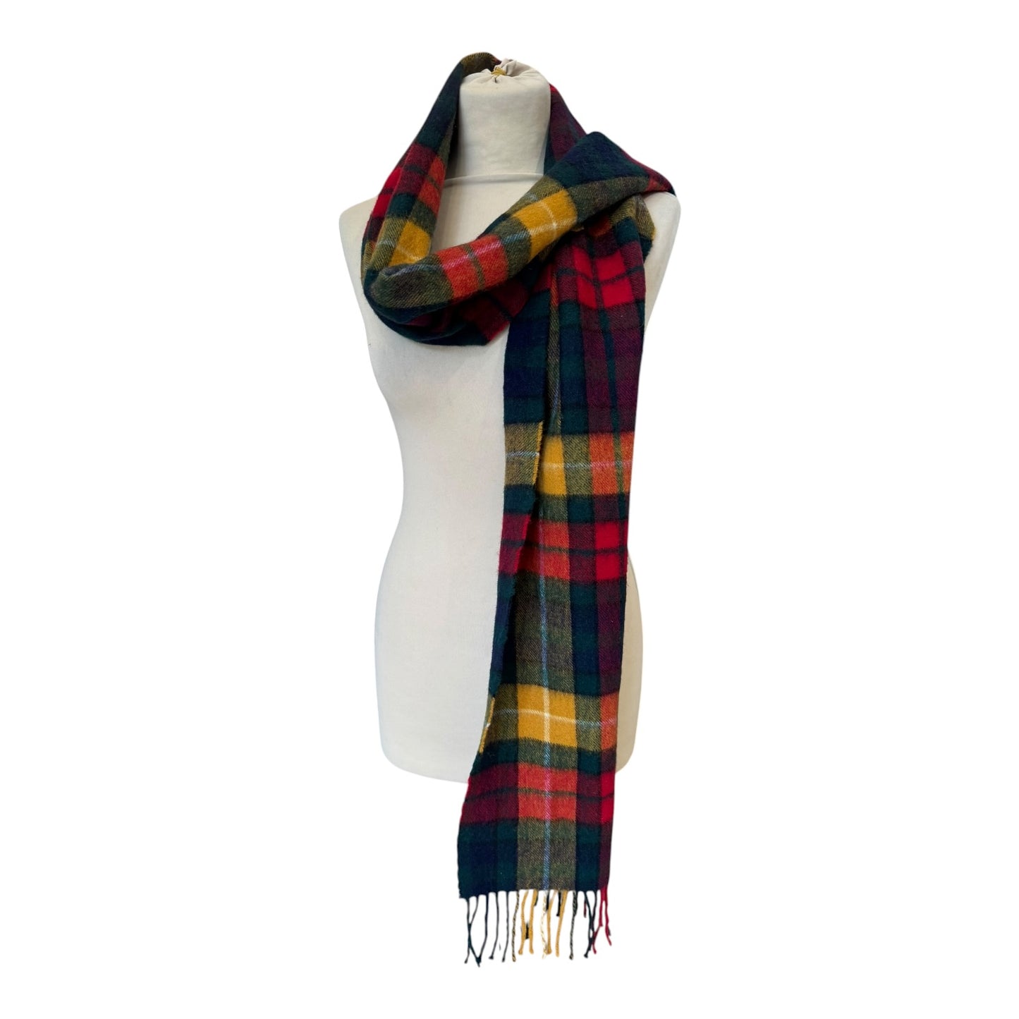 Barbour Tartan Wool and Cashmere Scarf