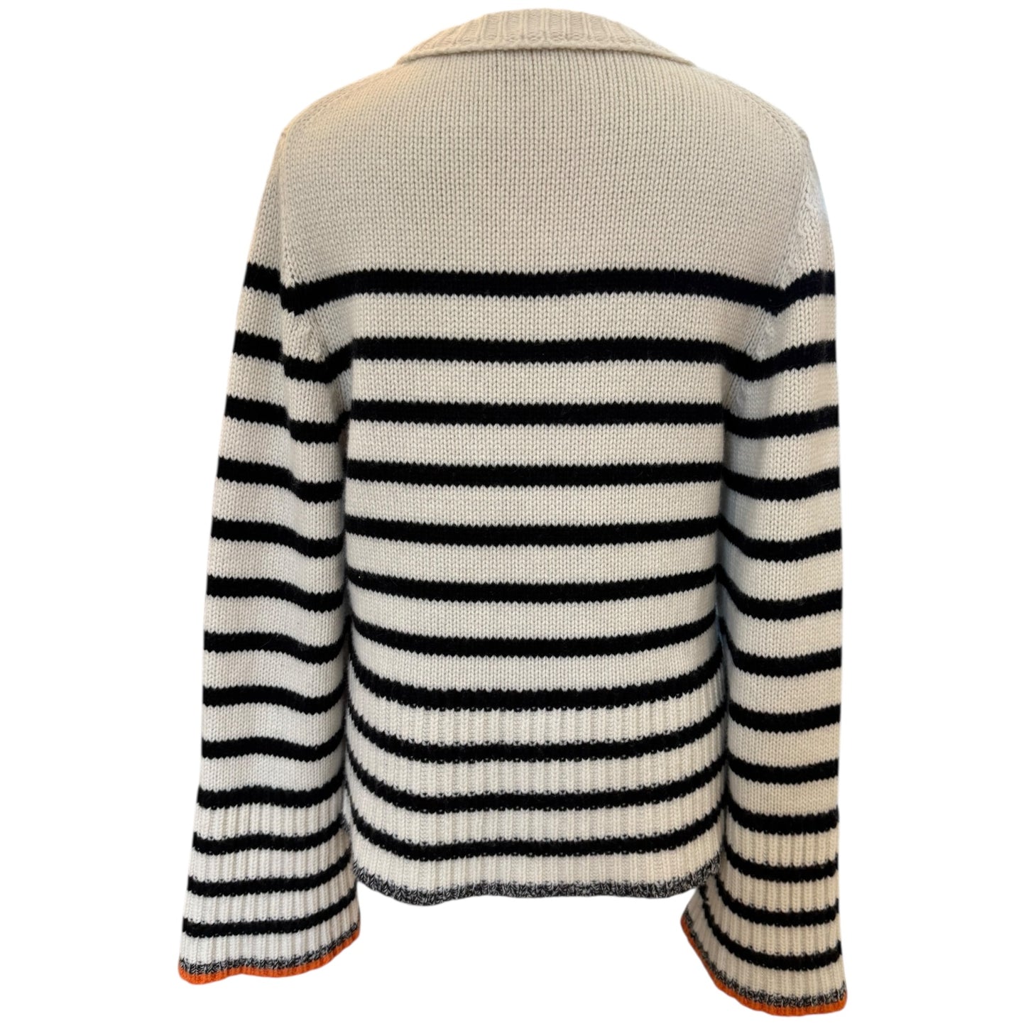 Me + Em Merino Wool and Cashmere Stripe Jumper - 10
