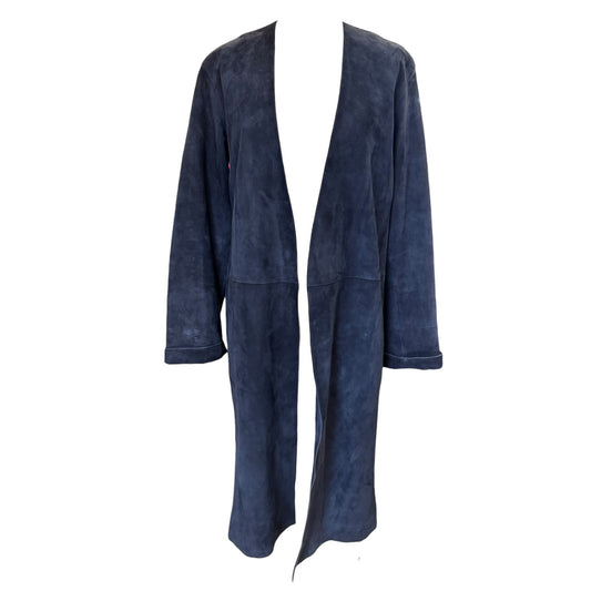 Vince Navy Suede Coat - 10/12