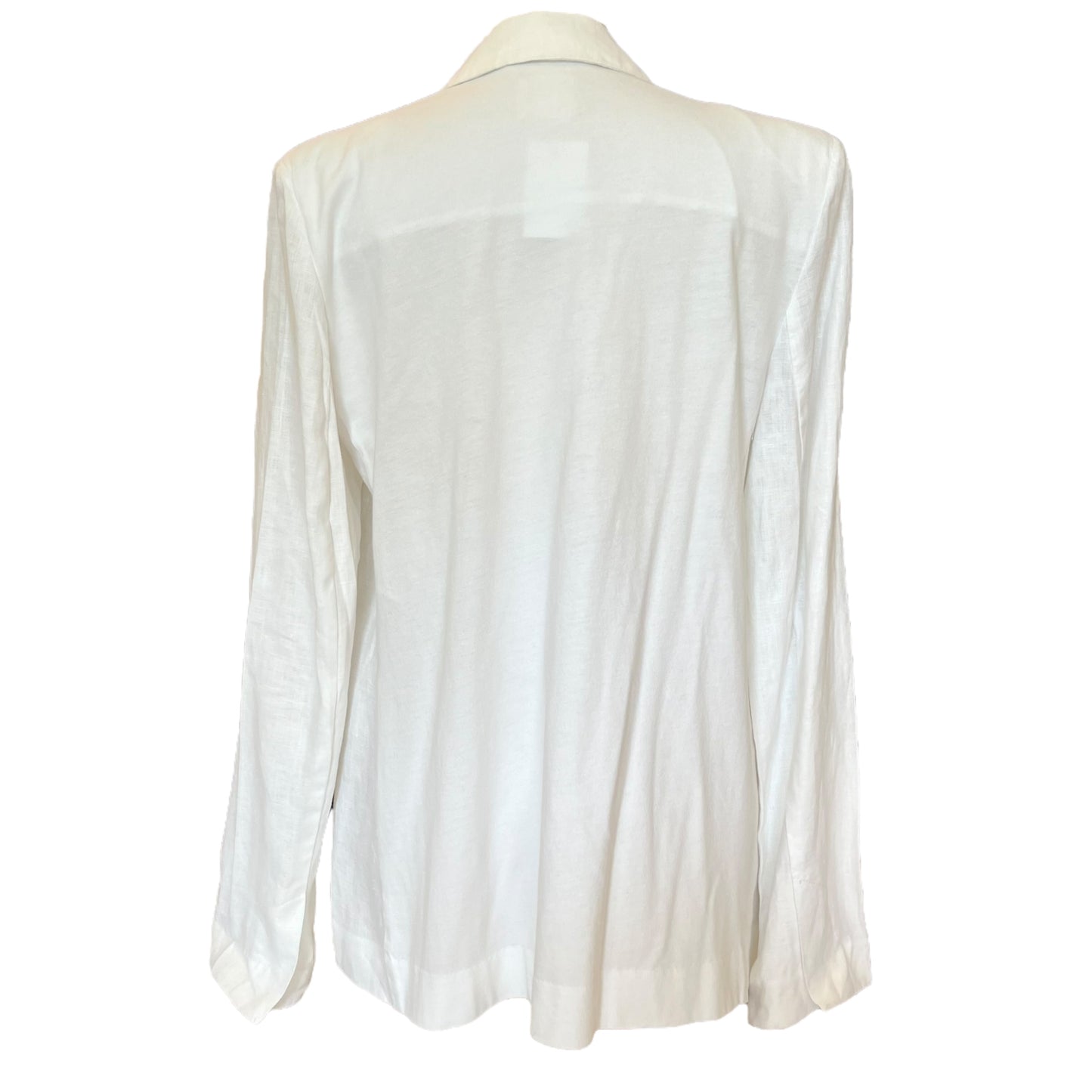 Oui White Linen Blazer - 12