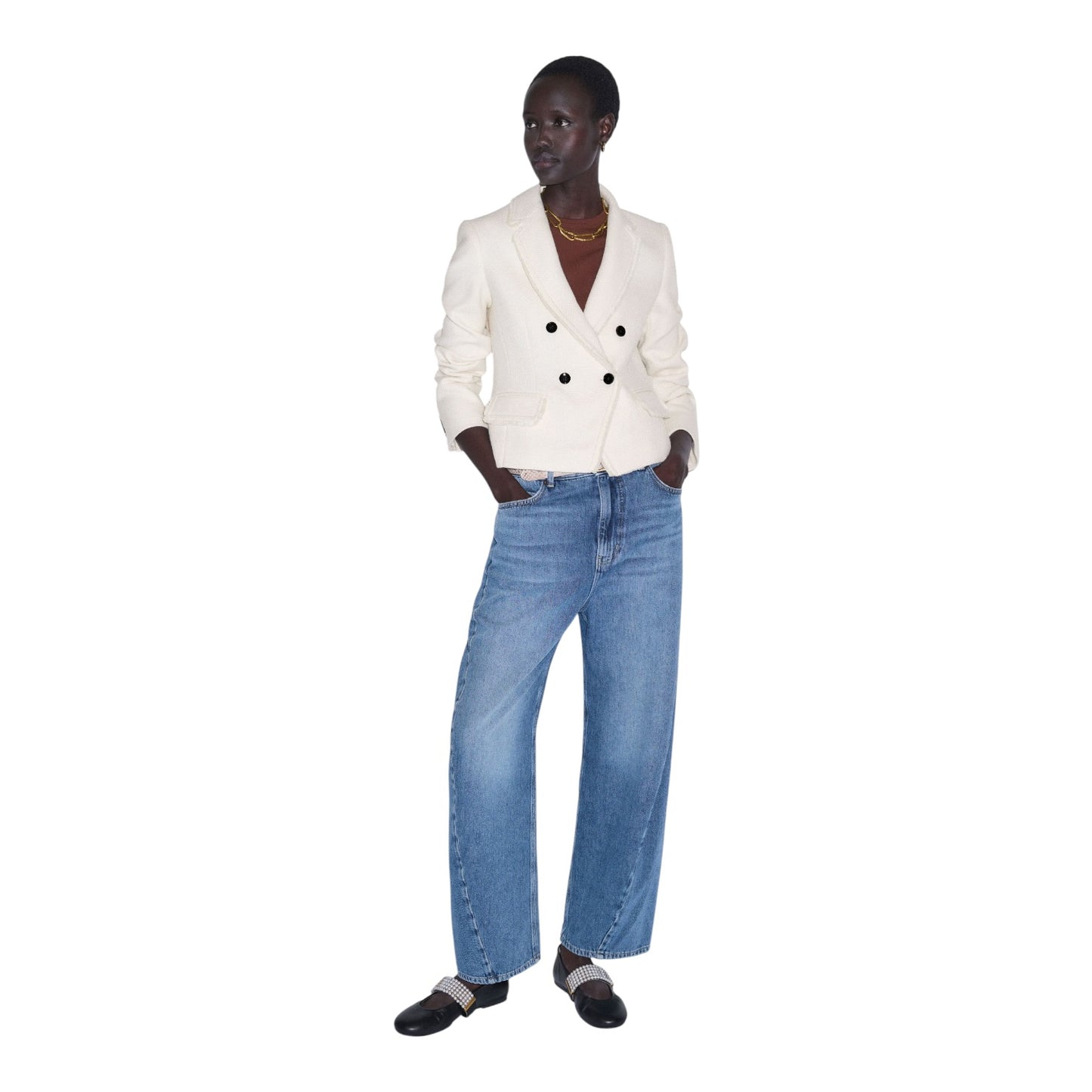 Me + Em AM-PM Fitted Blazer Italian Wool Blend - 12