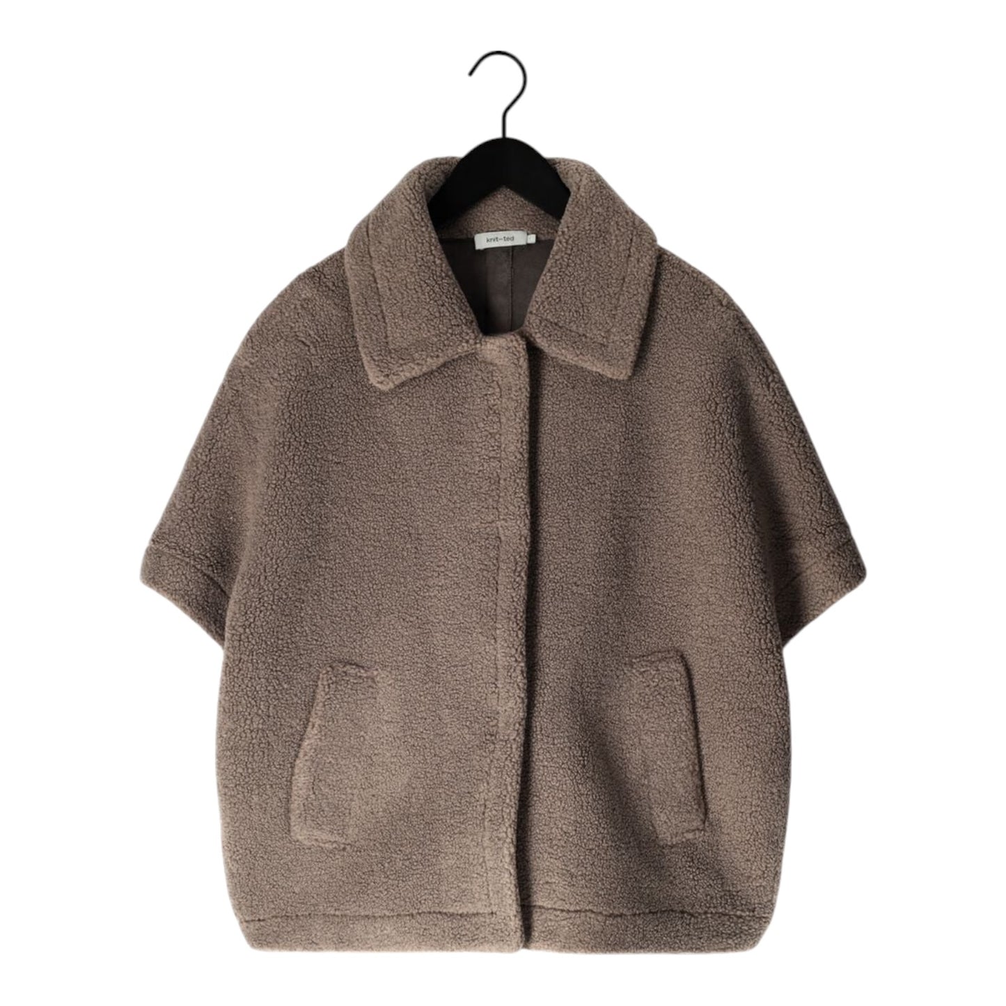 Knit-Ted Taupe Sleeveless Jacket - 10