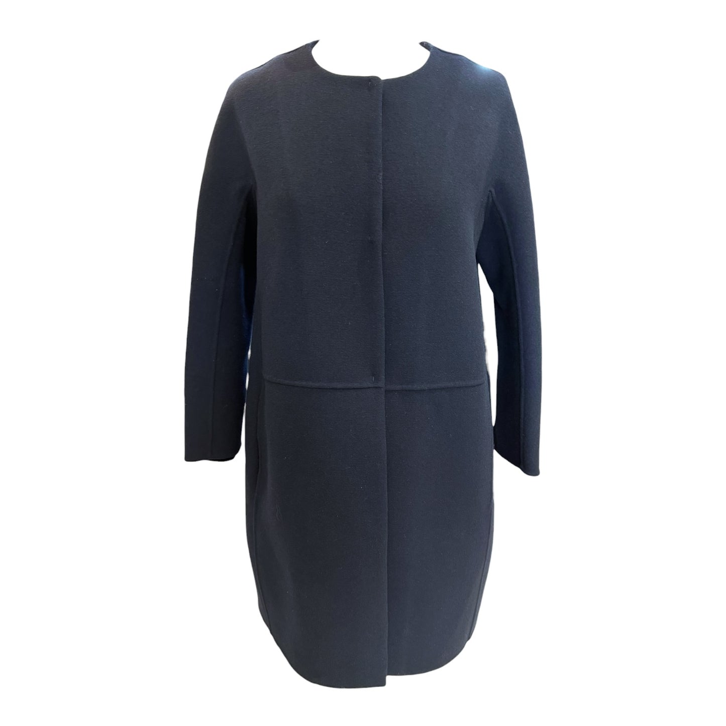 Max Mara Navy Virgin Wool Coat - 8/10