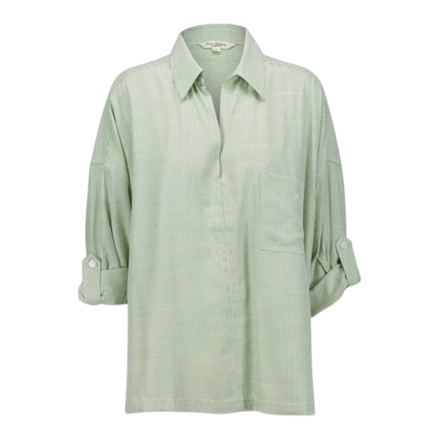 Max Studio London Green Stripe Shirt - 12