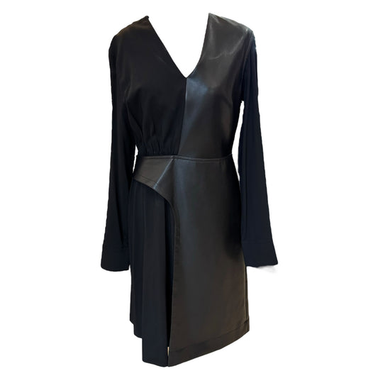 SportMax Black Pleather Dress - 12