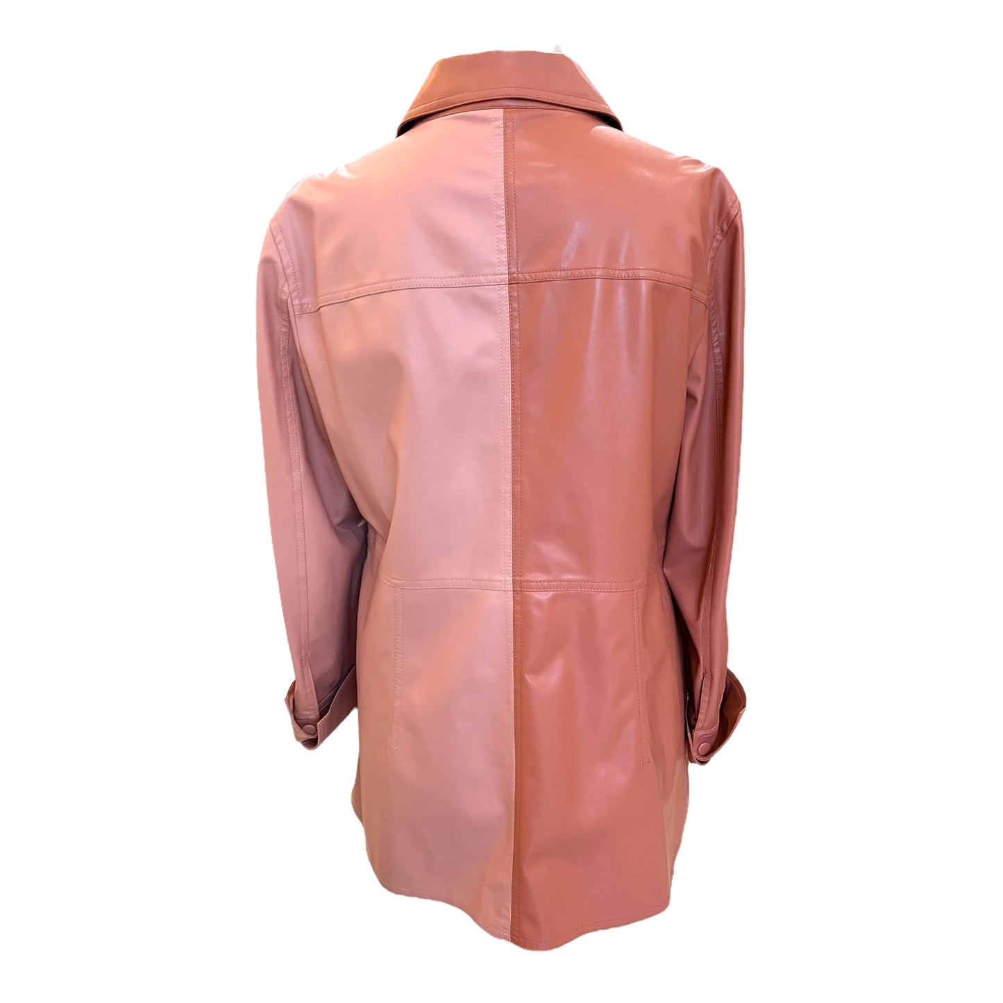 Marc Cain Peach Pleather Coat