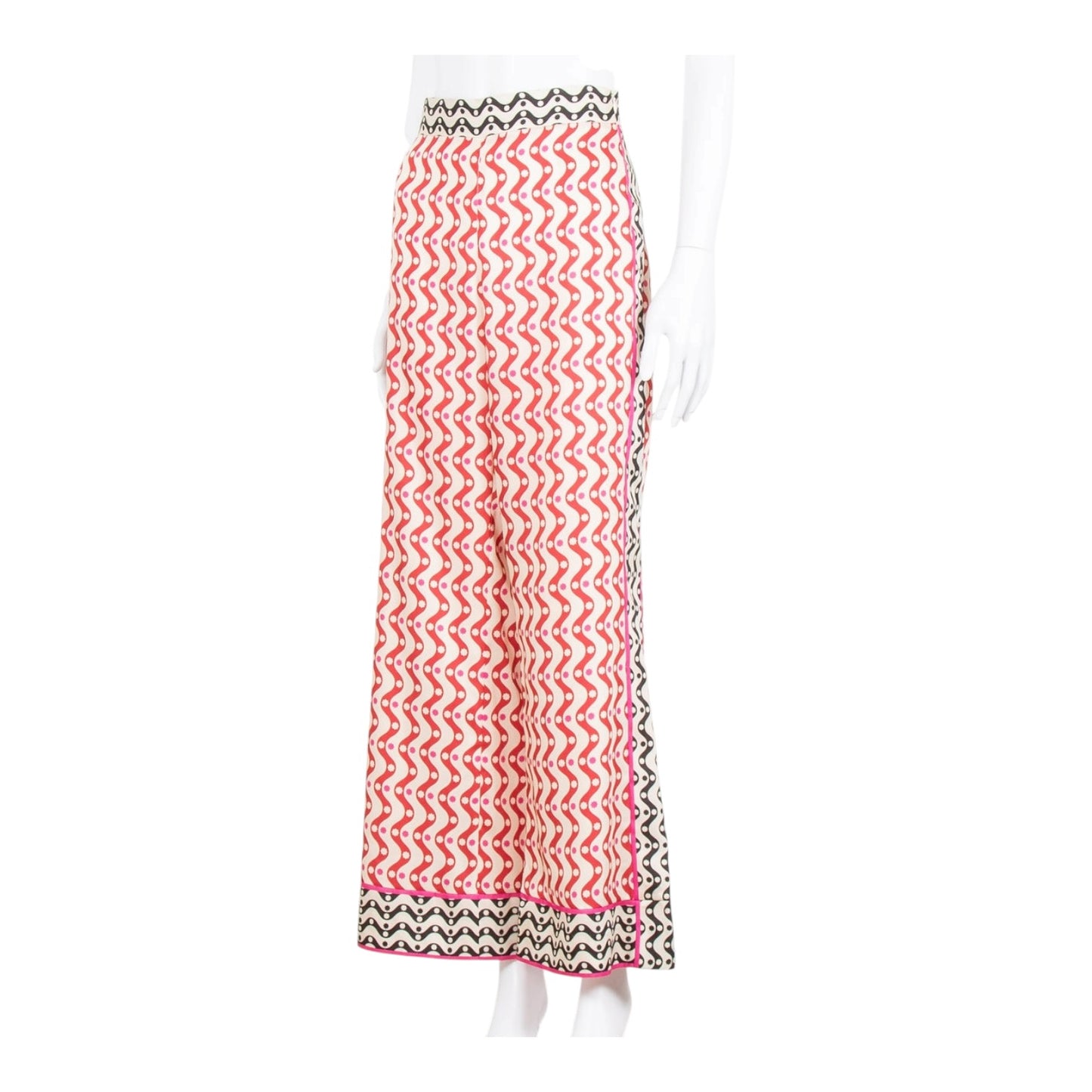 Sandro x Louis Barthelemy Pink Red Pattern Trousers - 10