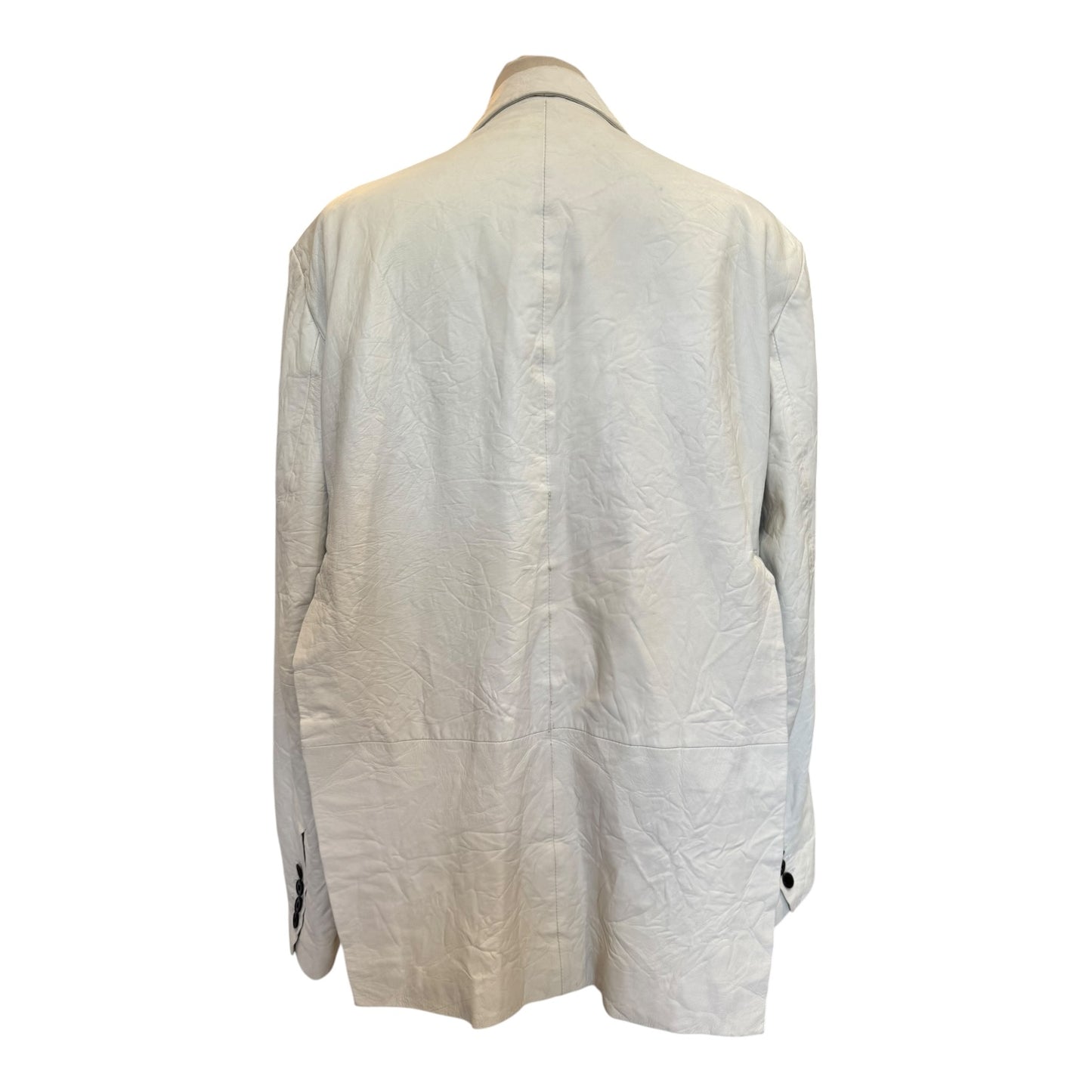 Zadig and Voltaire Cream Leather Blazer - Medium (oversized)