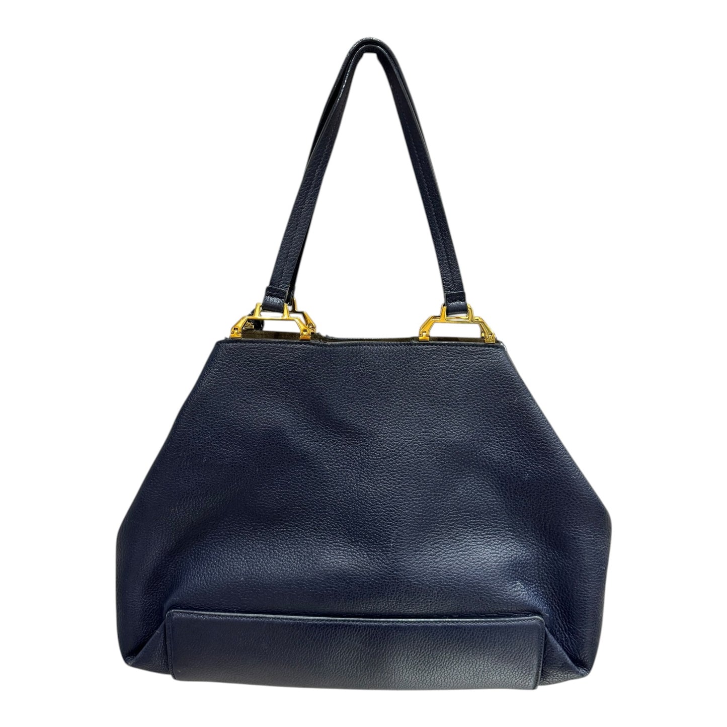 Miu Miu Navy Madras Tote Bag