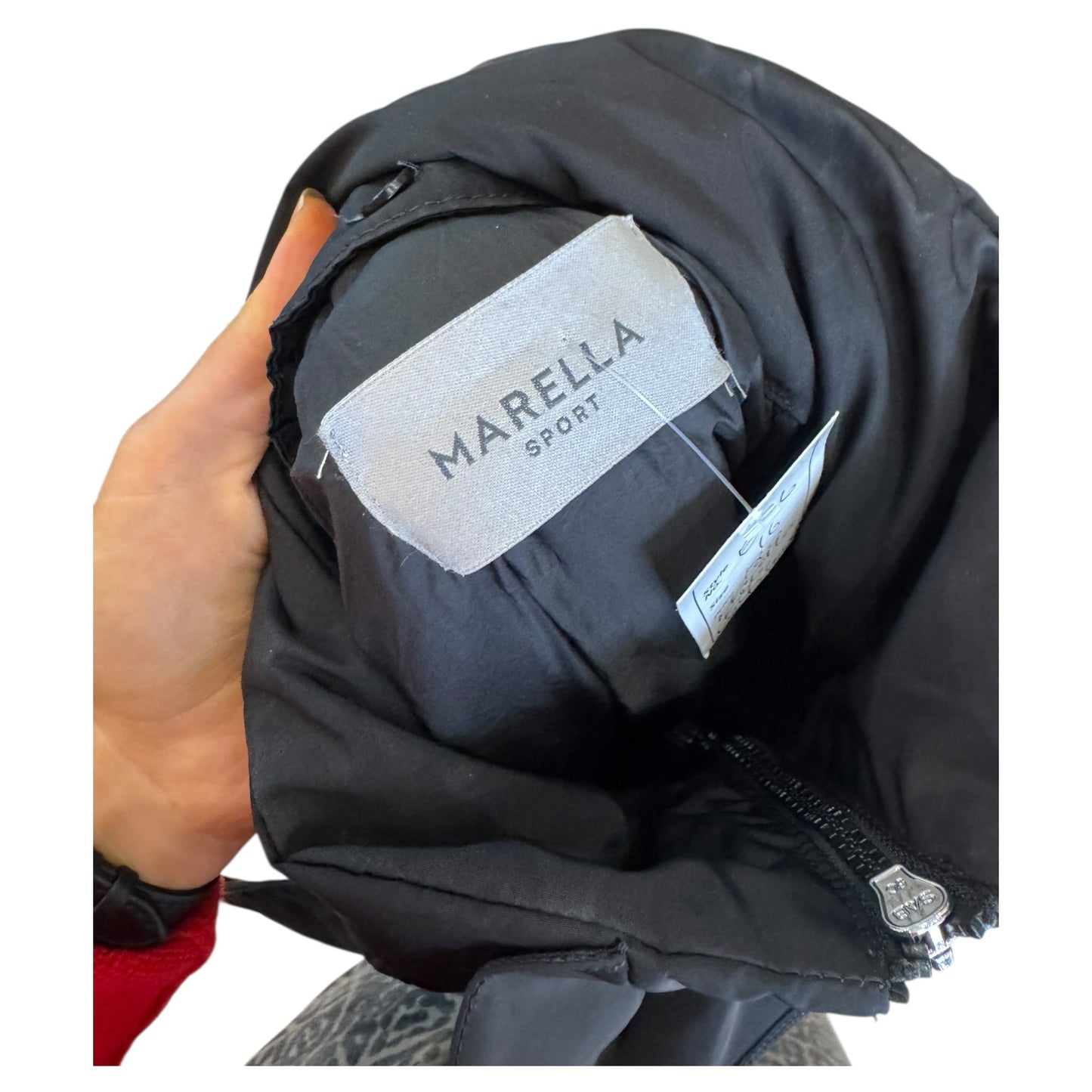 Marella Sport Black Coat with Detachable Ruffle Neck - 16