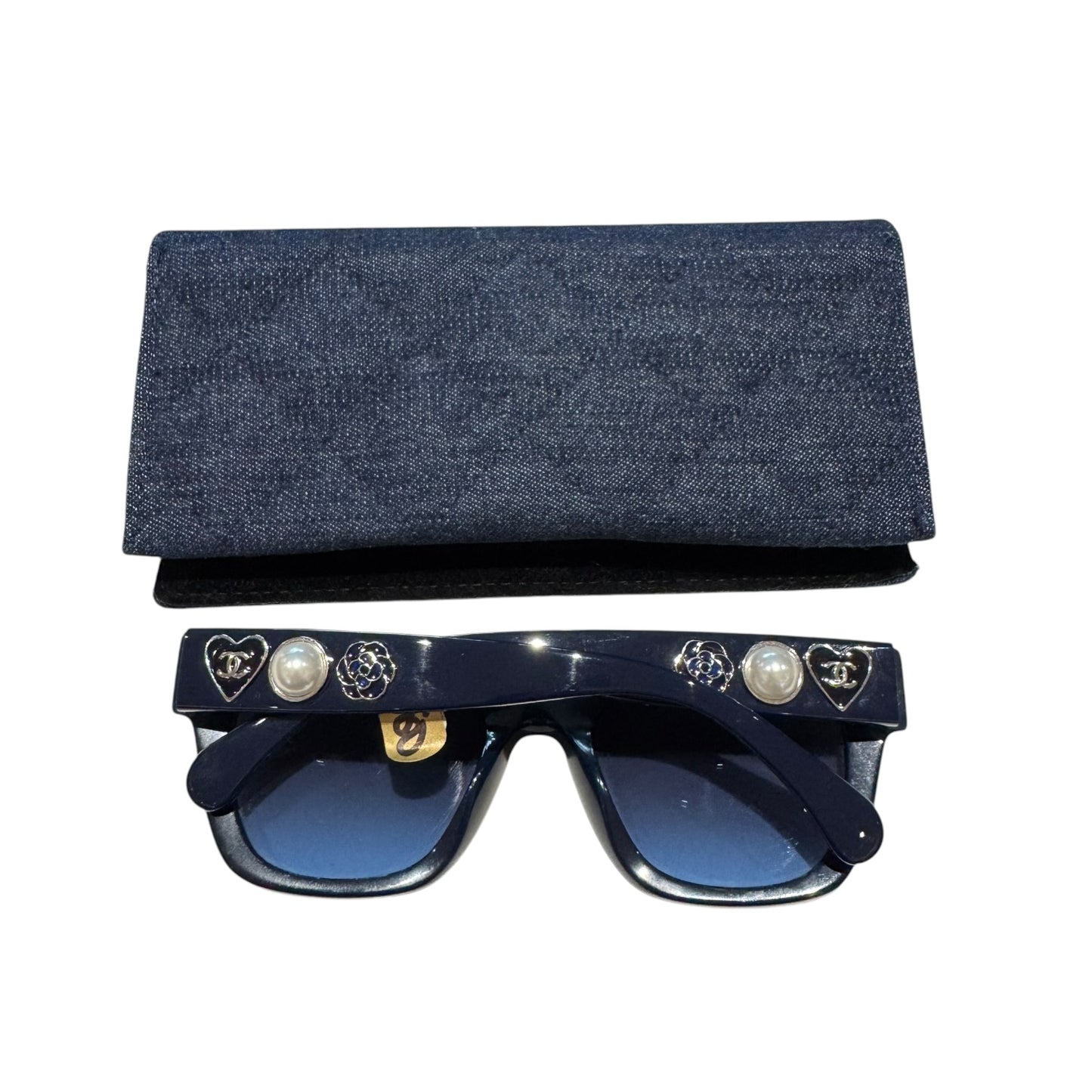 Chanel Navy 'Butterfly' Sunglasses