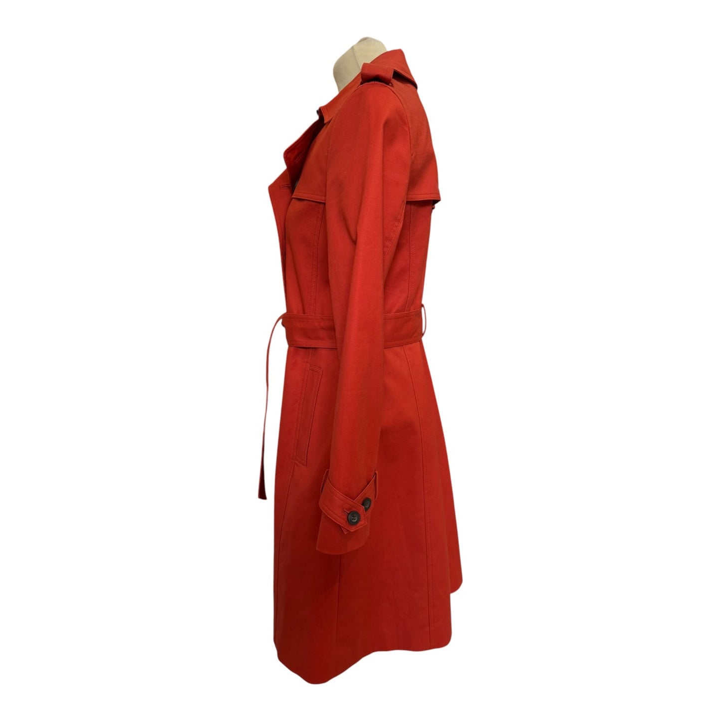 Hobbs Rust Orange Double Breasted Coat - 10