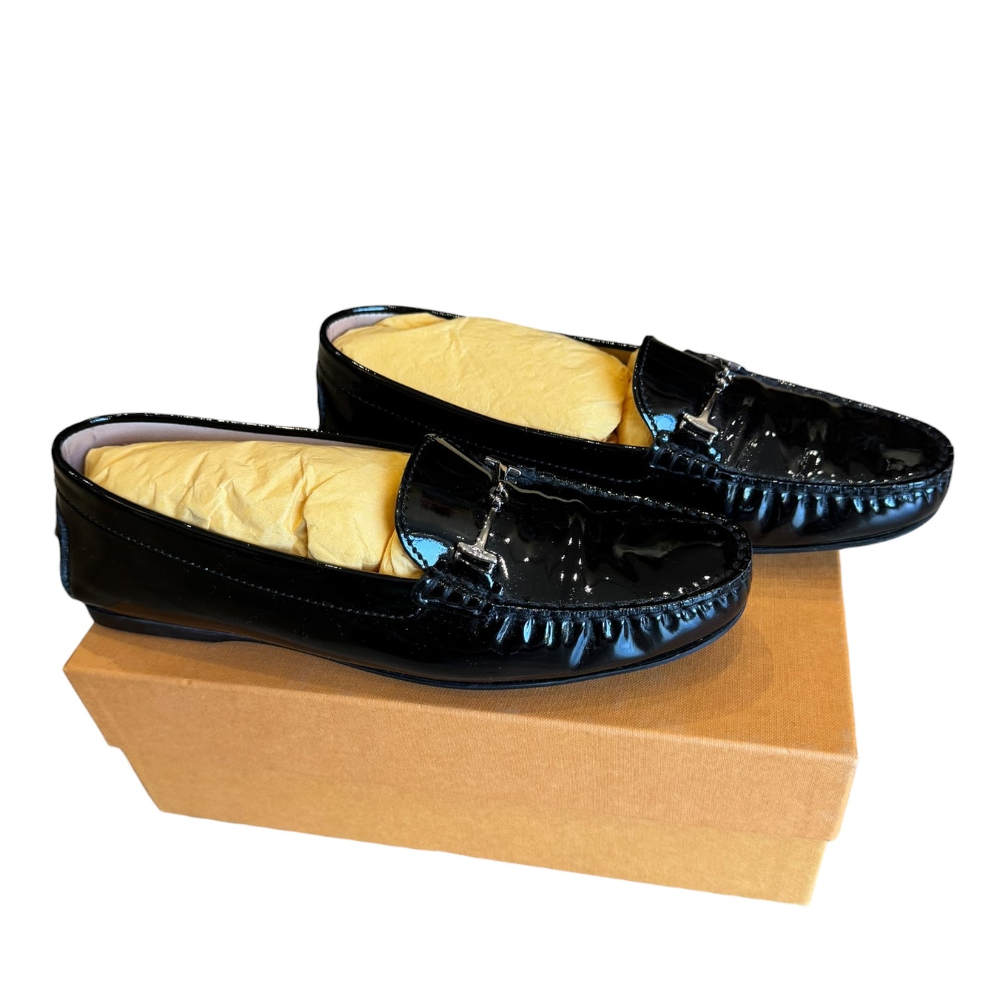 Tod's Black Patent Gomma Lu Doppia T Micro Driving Shoes - 39/6
