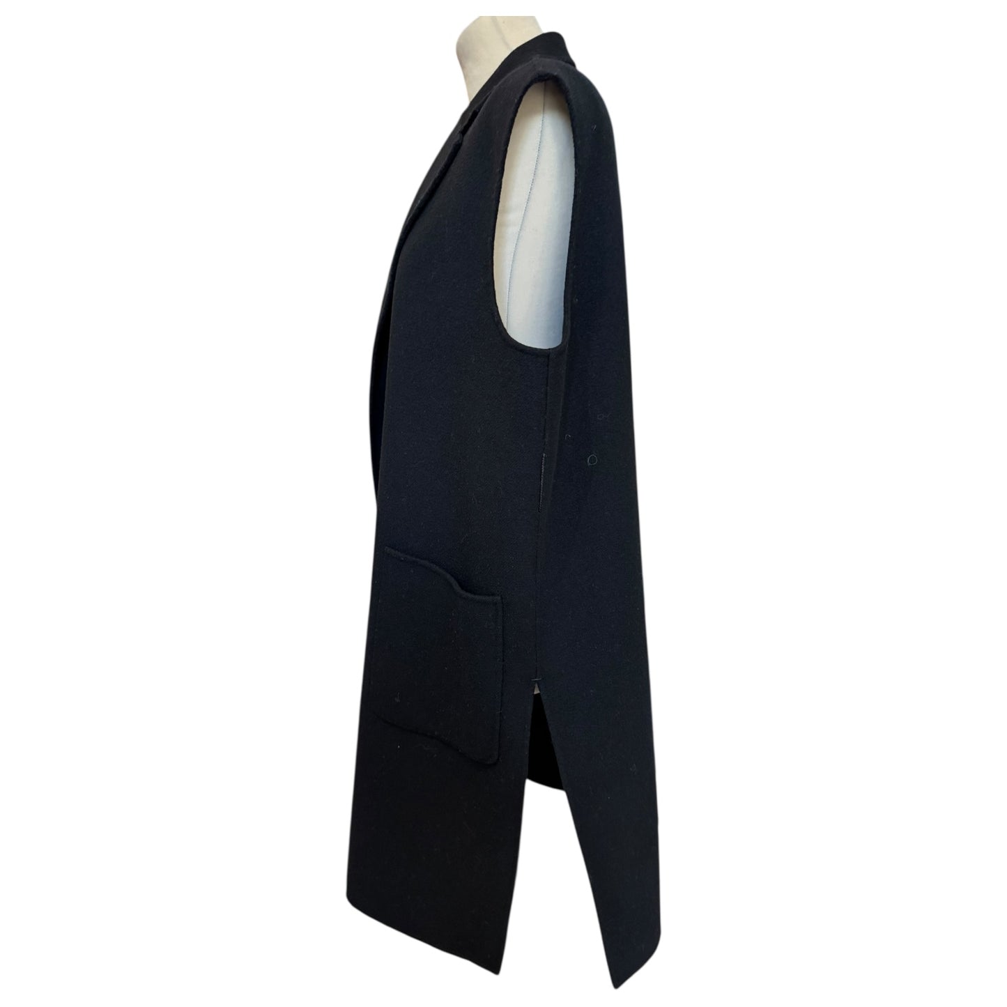 Weekend Max Mara Black Sleeveless Coat - 14/16