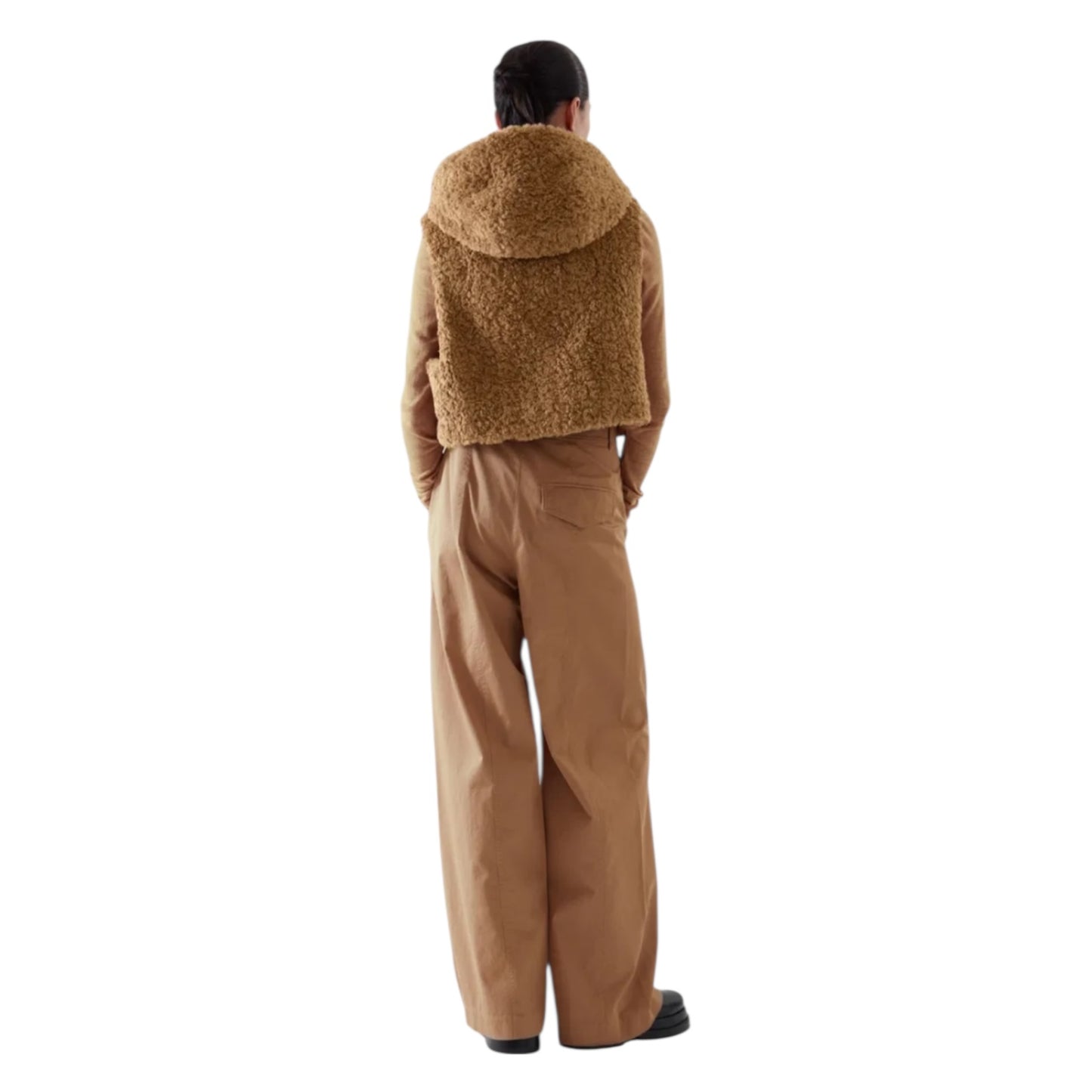 COS Hooded Faux Shearling Vest - 10/12