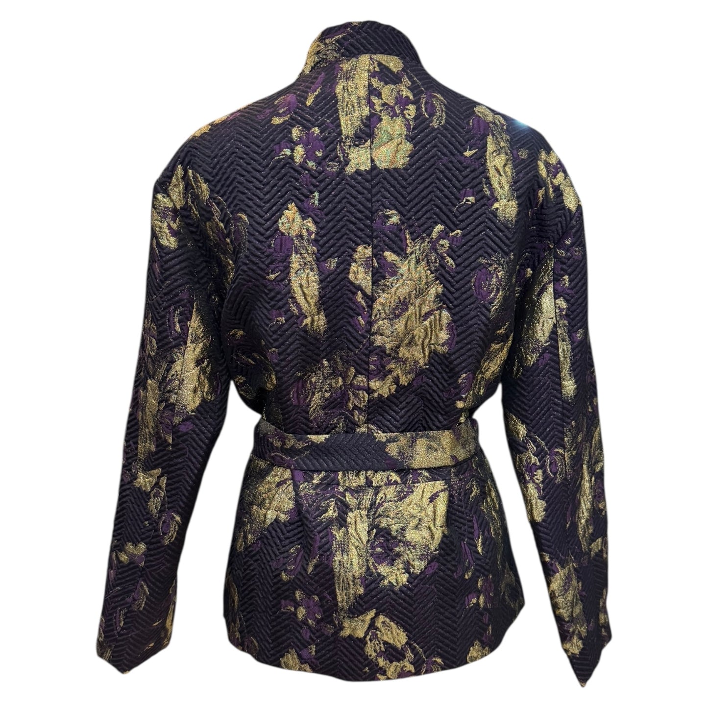 Day Birger et Mikkelson Purple and Gold Brocade Jacket - 10/12