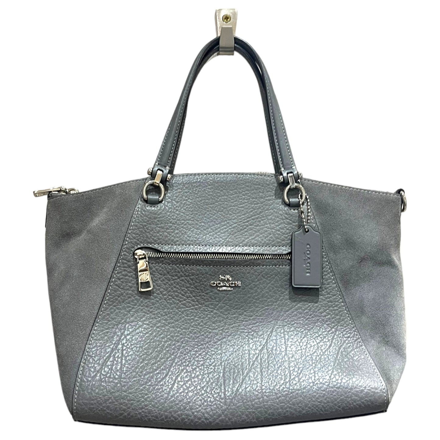 Coach Grey Leather and Suede Bag