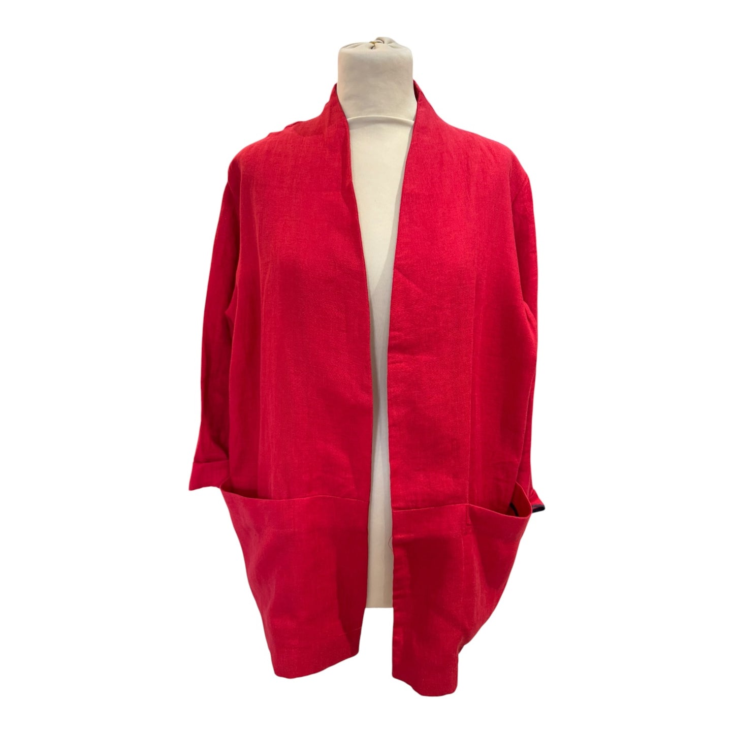 Antoine and Lili Red Linen Kimono Jacket - 14