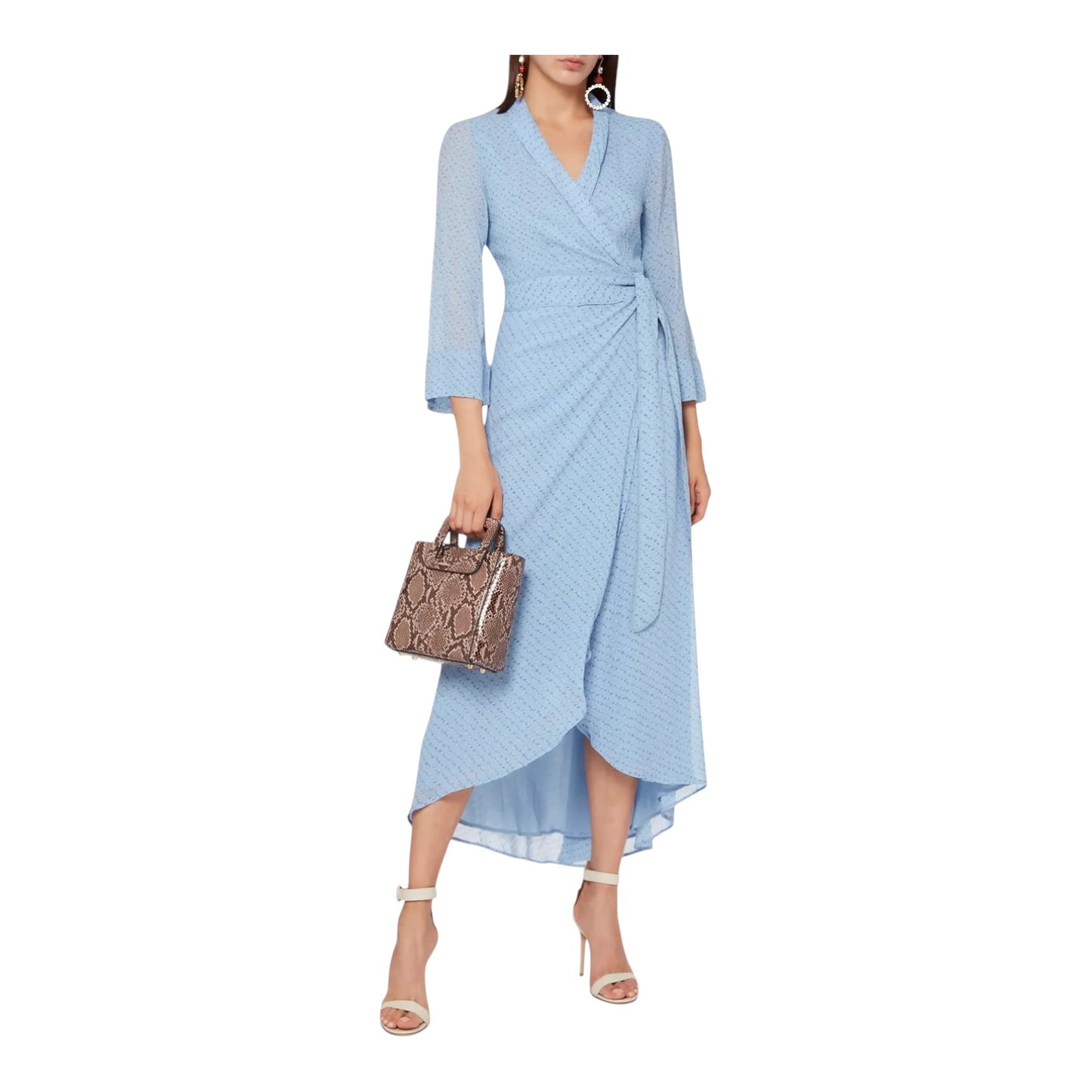 Ganni Georgette Blue Floral Dress - 10