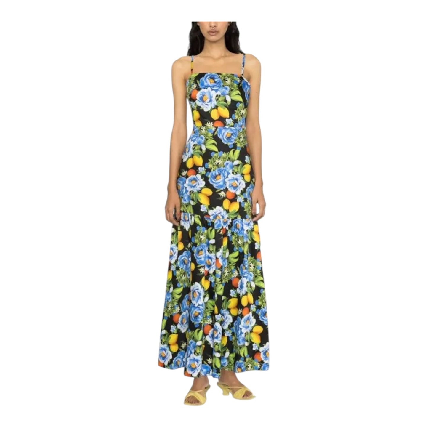 Borgo de Nor Peonia Print Cotton Maxi Dress - 10
