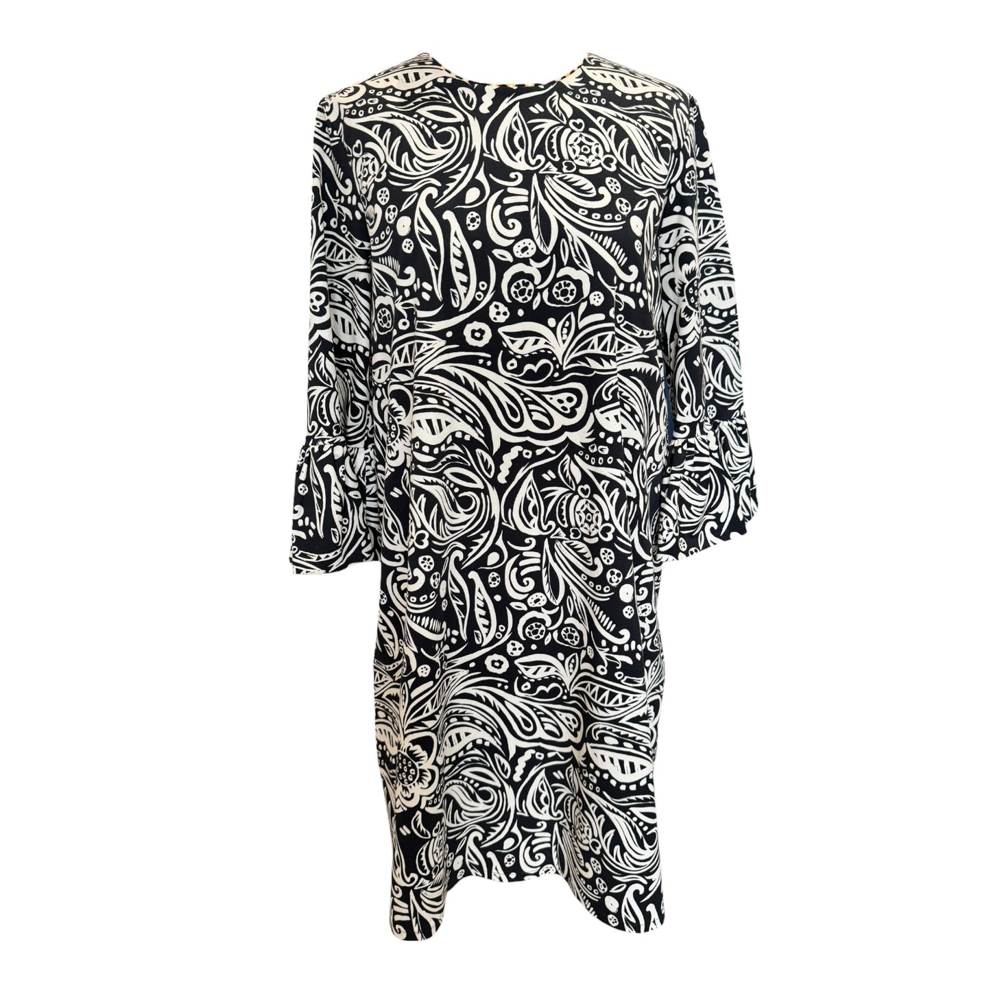 DoubleJ Black and Cream Patterned Dress - 12