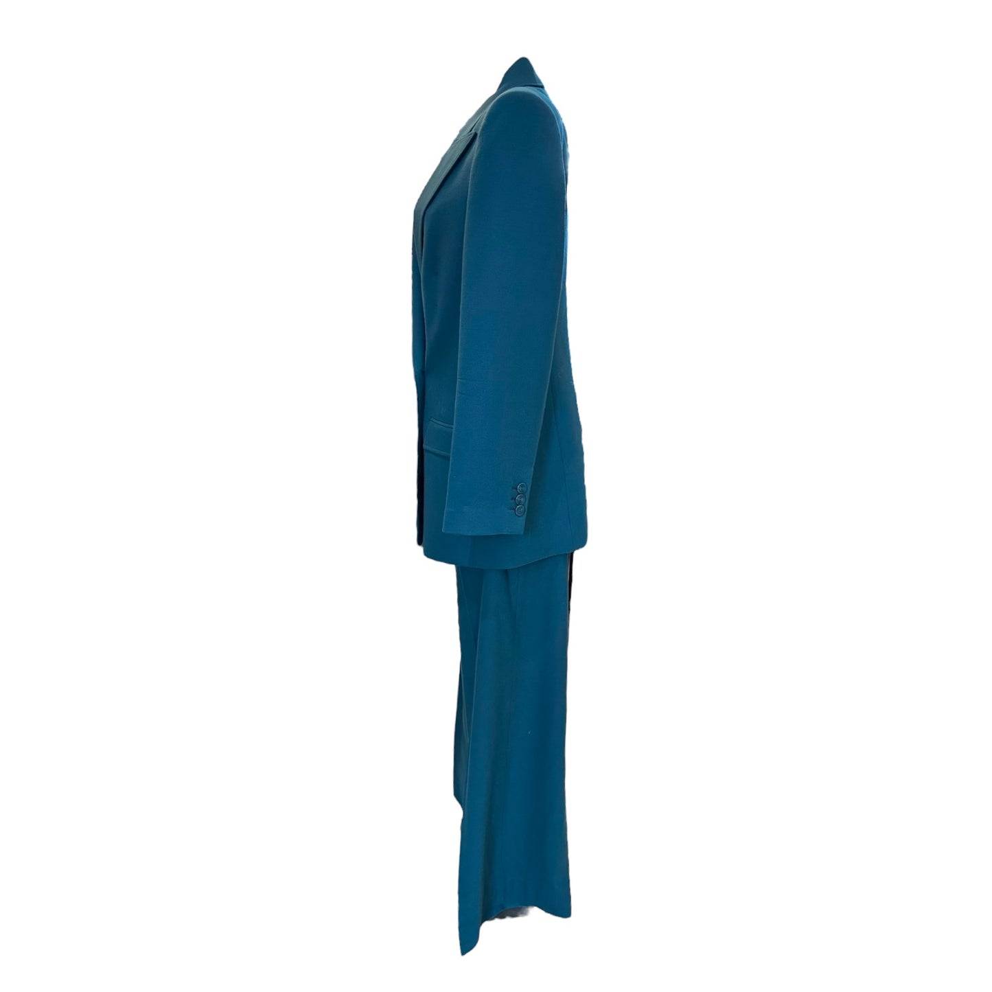 Alberta Ferretti Teal Wool Trouser Suit - 12