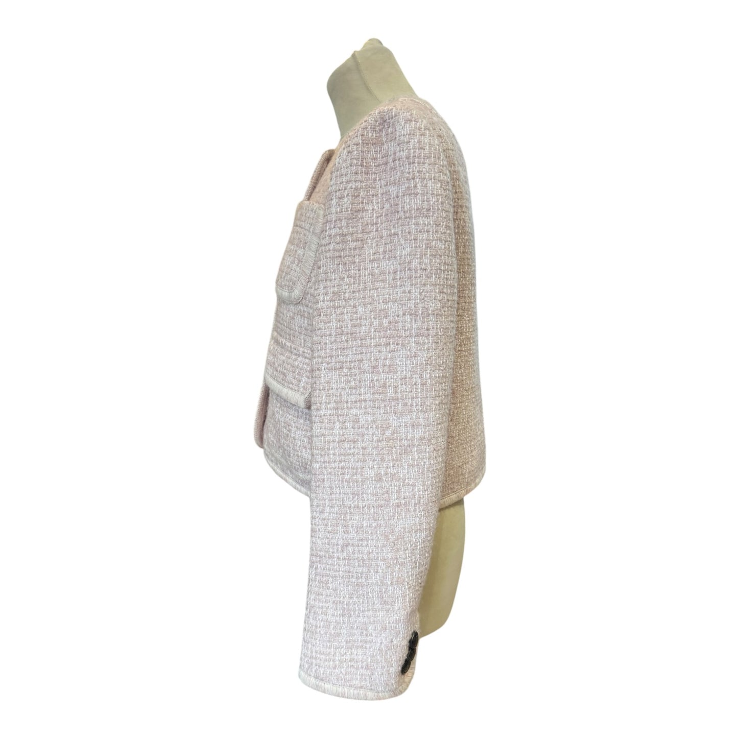 Me + Em Pink Effortless Boucle Jacket - 10