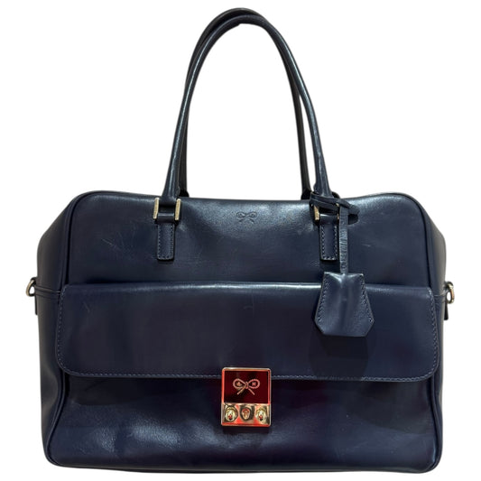 Anya Hindmarch Carker Navy Tote Bag