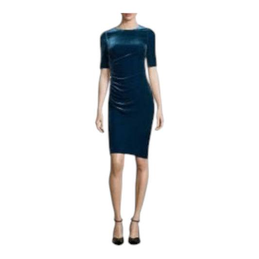 LK Bennett Teal Velvet Dress - 12/14