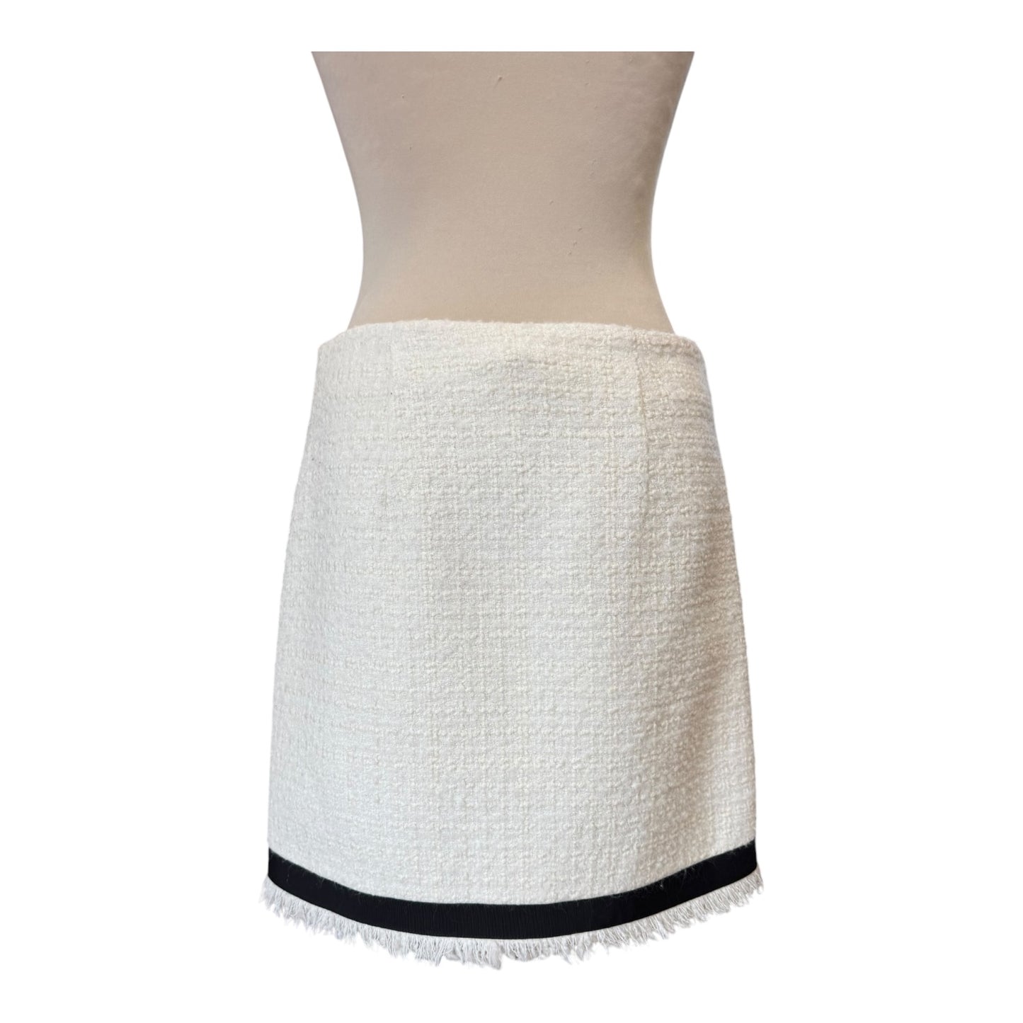 Claudie Pierlot Cream and Black Boucle Mini Skirt - 10
